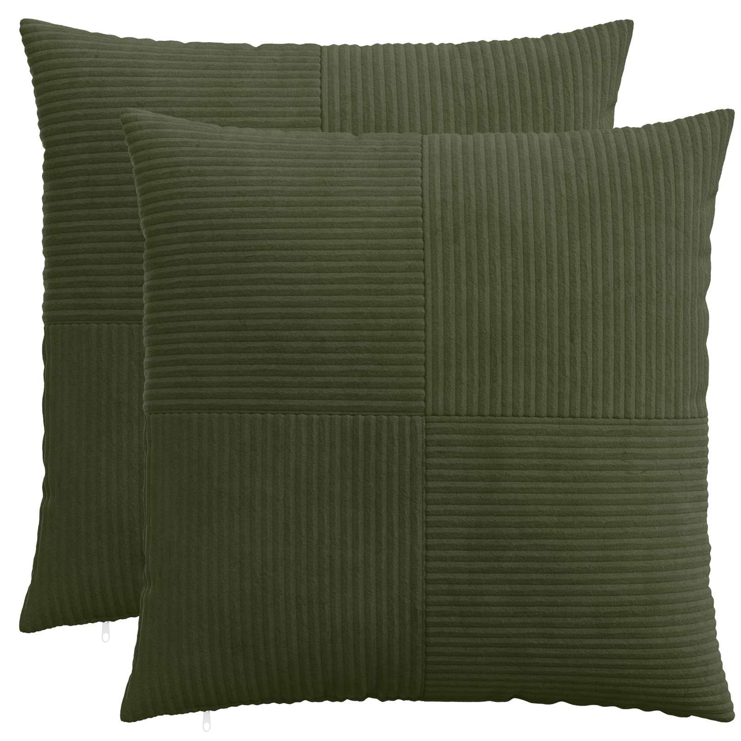 Pudebetræk 2 pcs ALMELO Grøn 60 x 60 cm cordfløjl