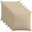 Pudebetræk 6 pcs ALMELO Gråbrun 60 x 60 cm cordfløjl