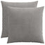Pudebetræk 2 pcs ALMELO Lysegrå 65 x 65 cm cordfløjl