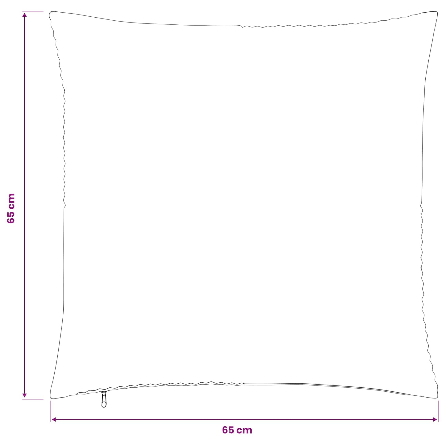 Pudebetræk 6 pcs ALMELO Mørkegrå 65 x 65 cm cordfløjl