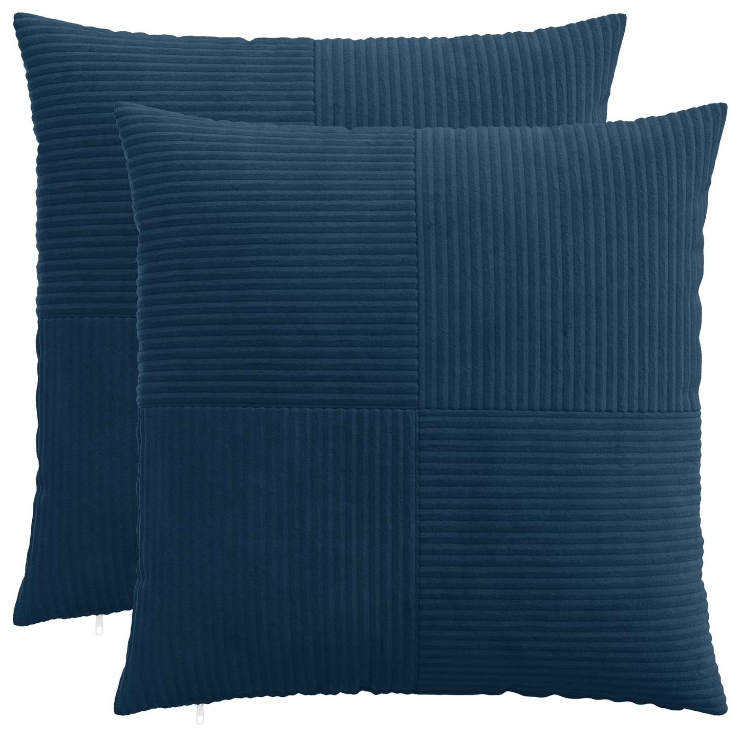 Pudebetræk 2 pcs ALMELO Mørkeblå 65 x 65 cm cordfløjl