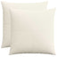 Pudebetræk 2 pcs ALMELO Cremefarvet 70 x 70 cm cordfløjl