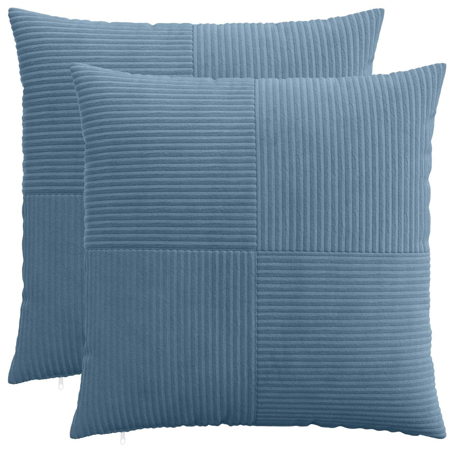 Pudebetræk 2 pcs ALMELO Blå 80 x 80 cm cordfløjl