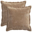 Pudebetræk 2 stk. HOUTEN Brun 30 x 30 cm Chenille Stof