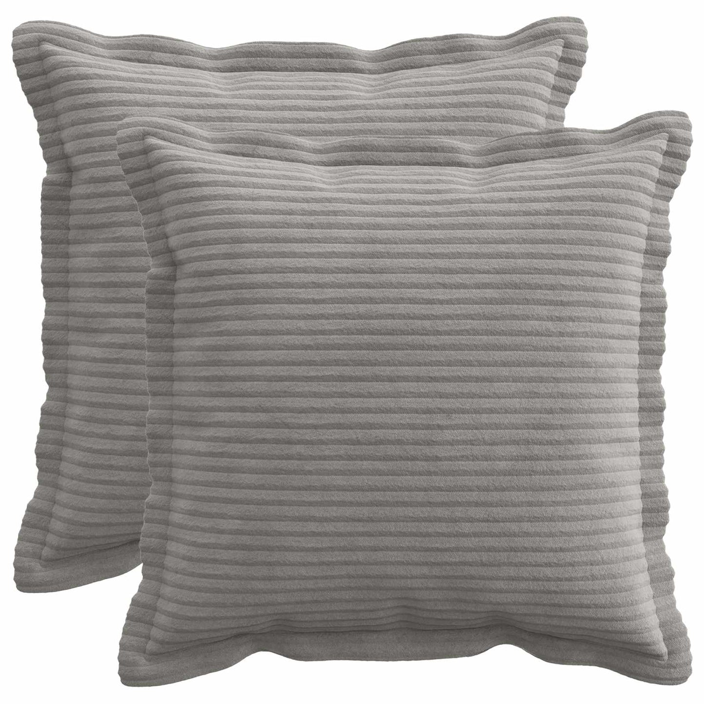 Pudebetræk 2 stk. HOUTEN Lysegrå 35 x 35 cm cordfløjl