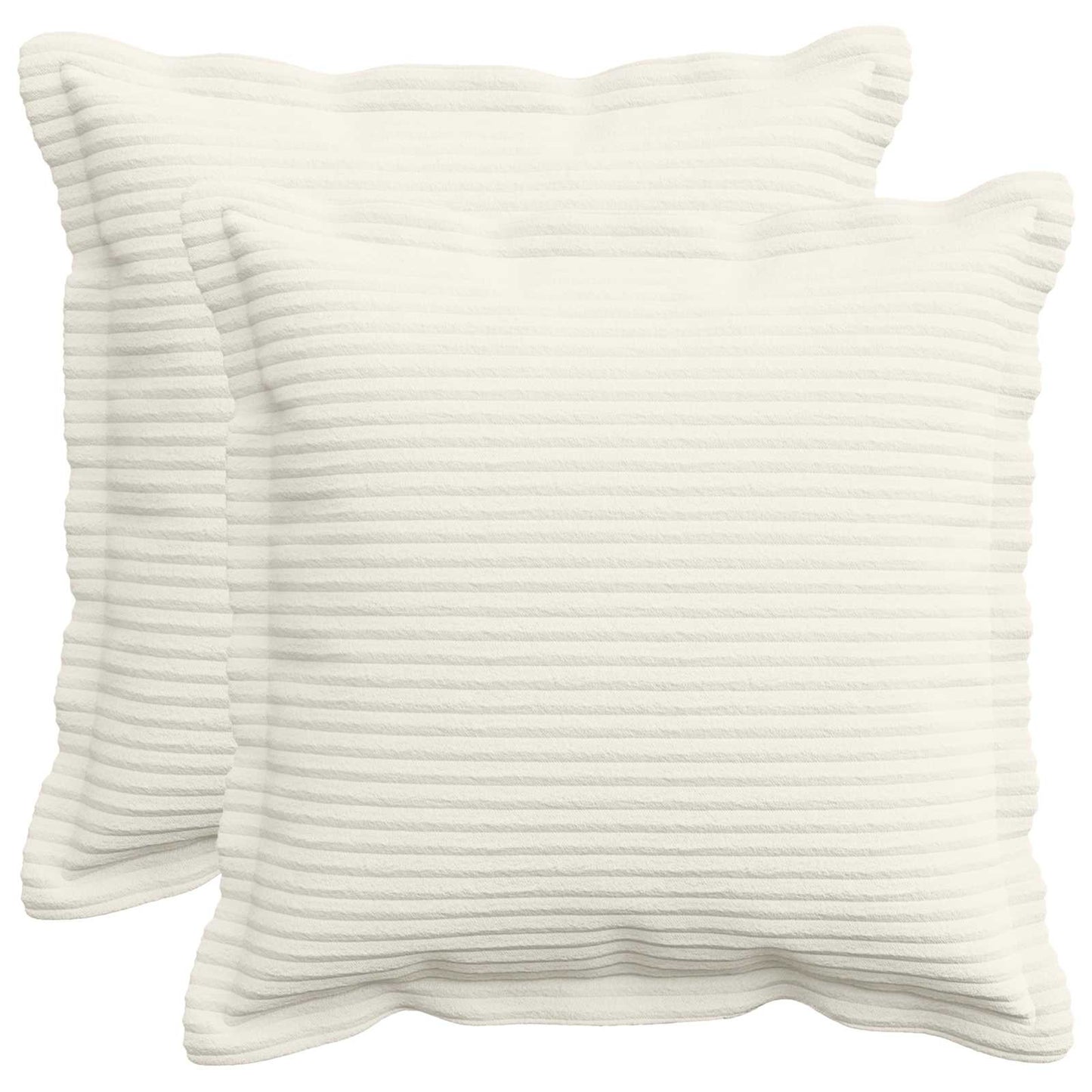 Pudebetræk 2 stk. HOUTEN Cremefarvet 35 x 35 cm cordfløjl