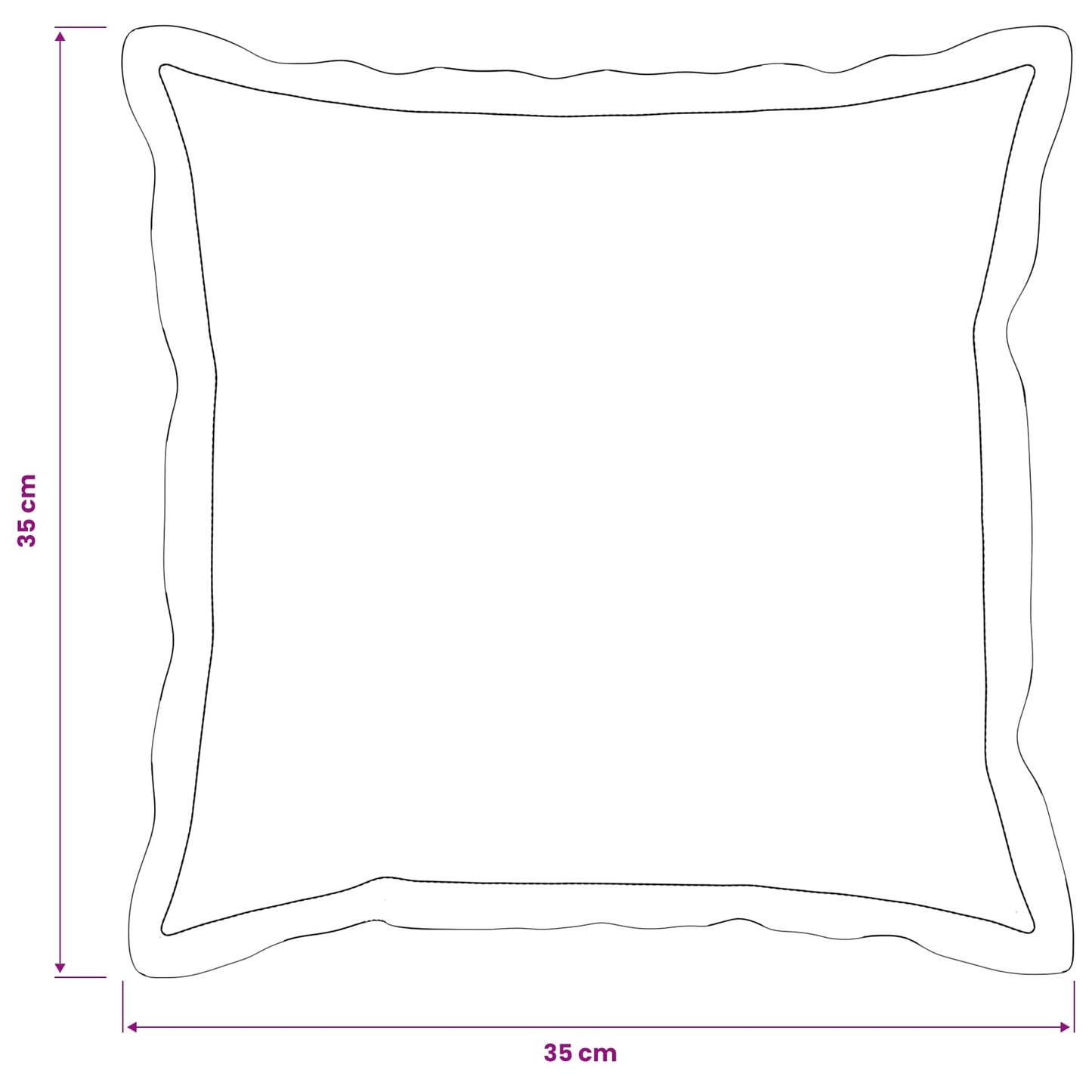 Pudebetræk 2 pcs HOUTEN Cremefarvet 35 x 35 cm Bouclé