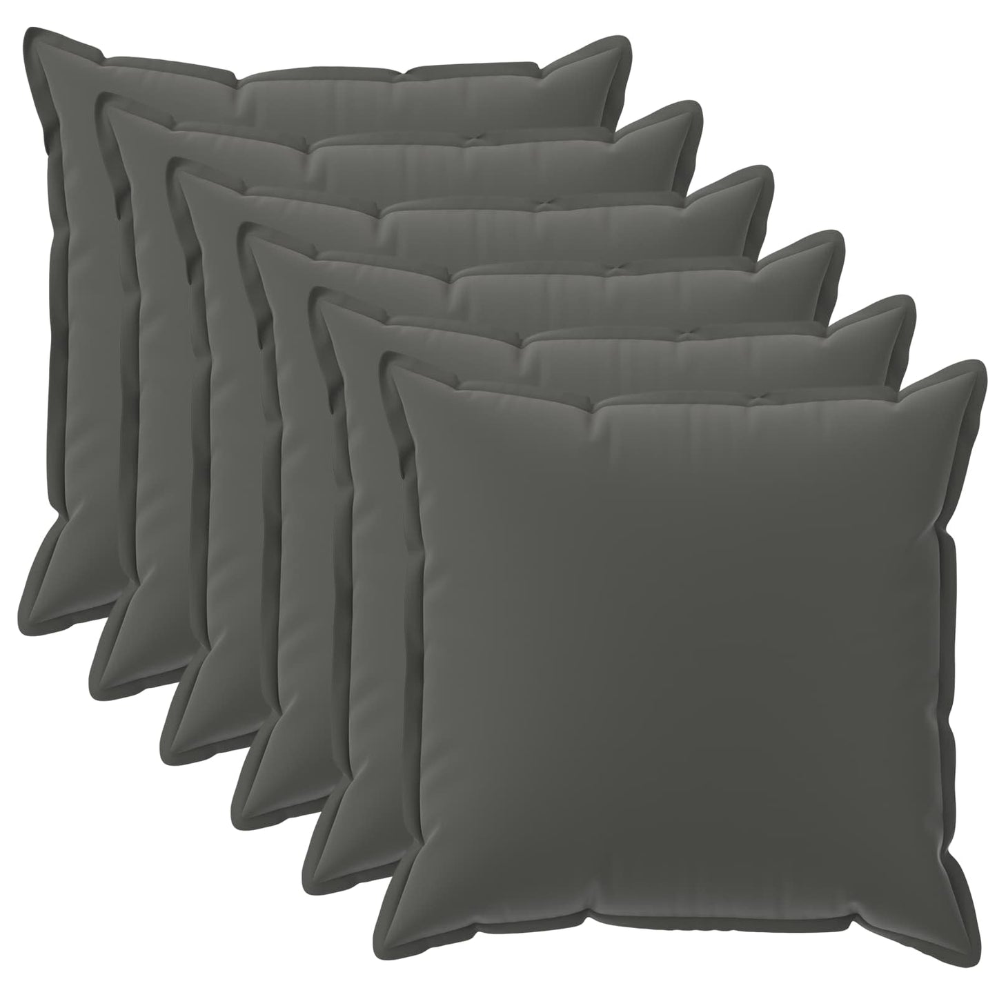 Pudebetræk 6 stk. HOUTEN Antracit 35 x 35 cm Polyester