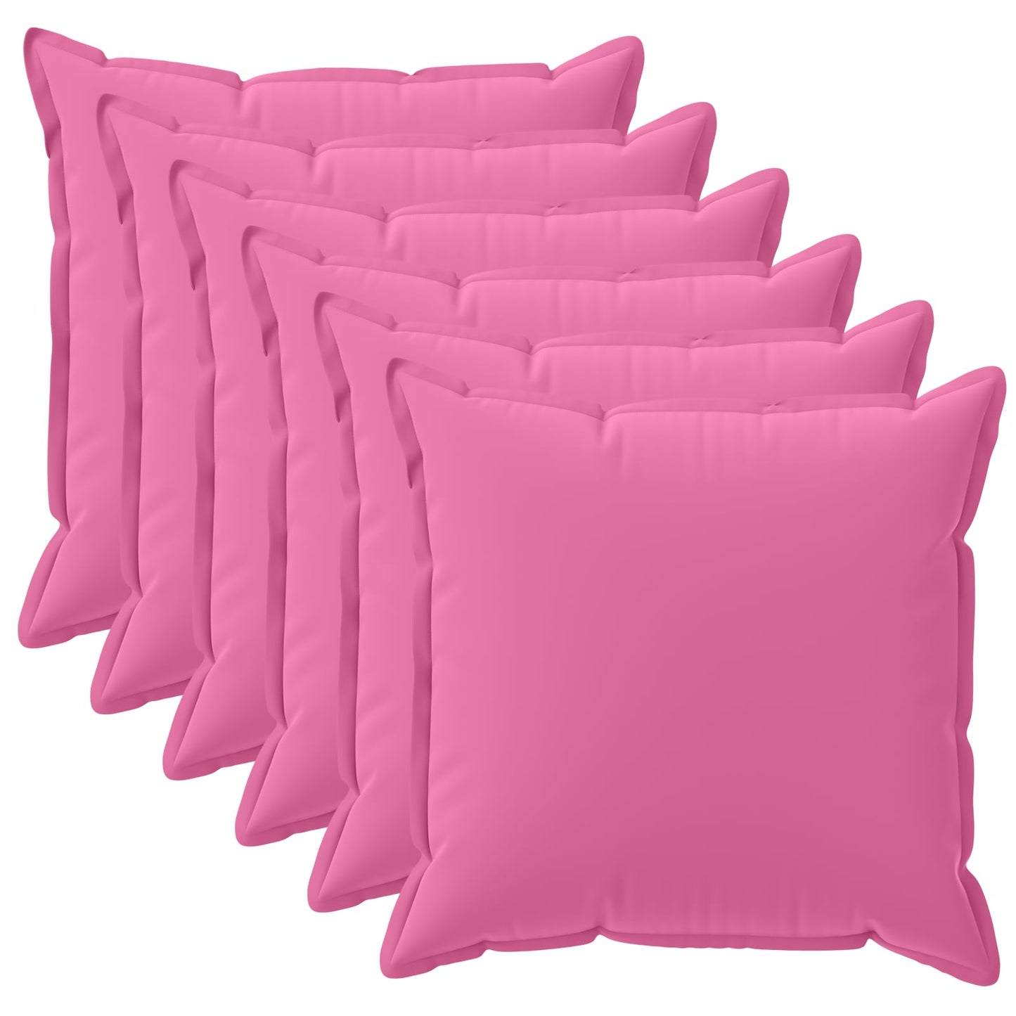 Pudebetræk 6 stk. HOUTEN Lyserød 35 x 35 cm Polyester