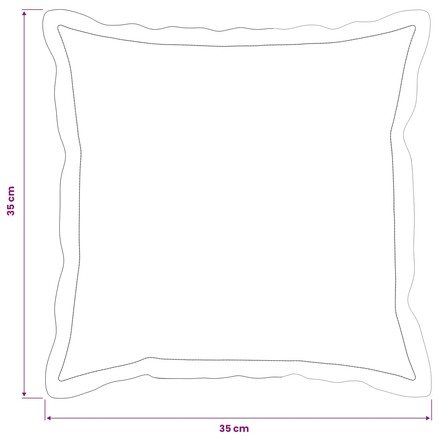 Pudebetræk 6 stk. HOUTEN Lyserød 35 x 35 cm Polyester