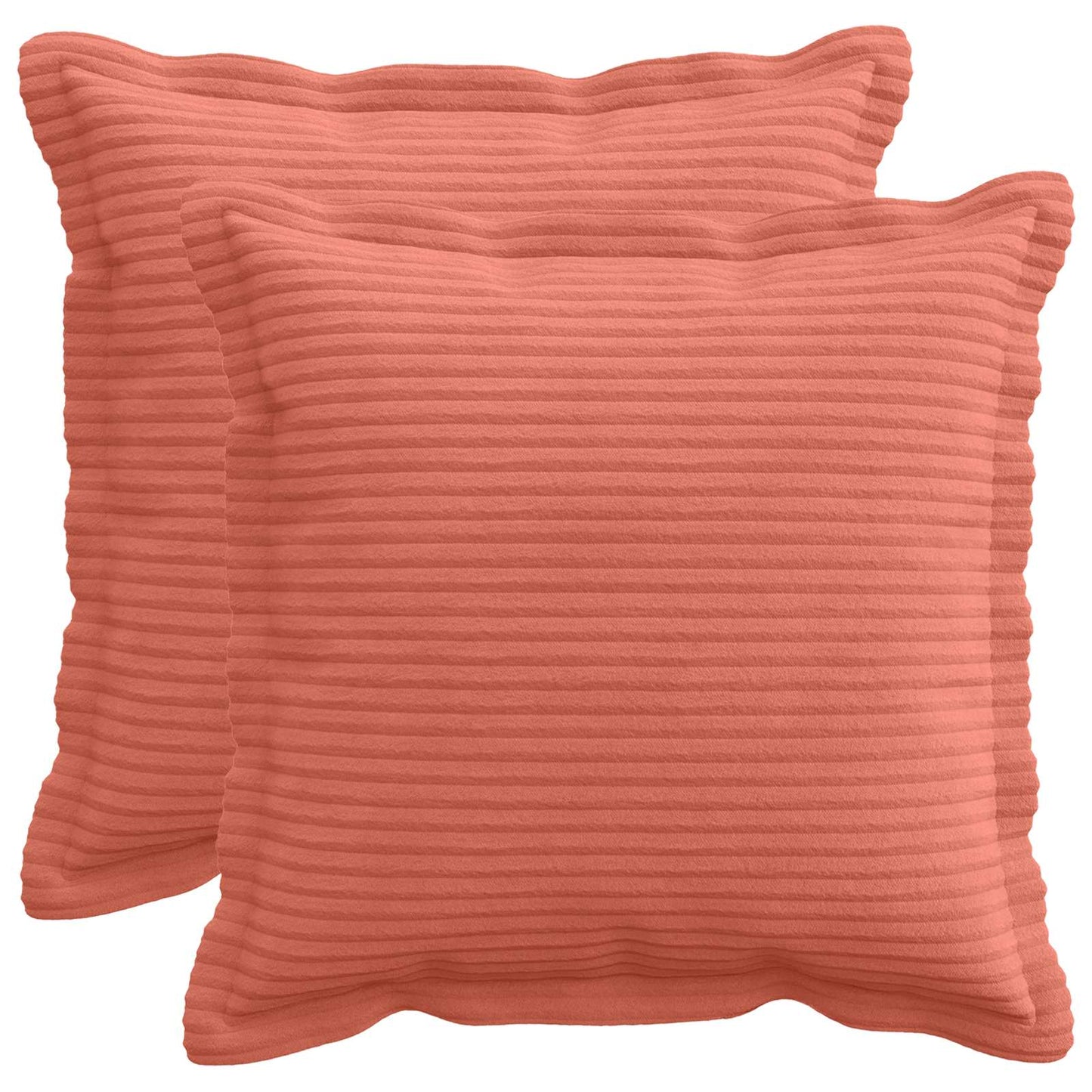Pudebetræk 2 stk. HOUTEN Rød orange 40 x 40 cm cordfløjl