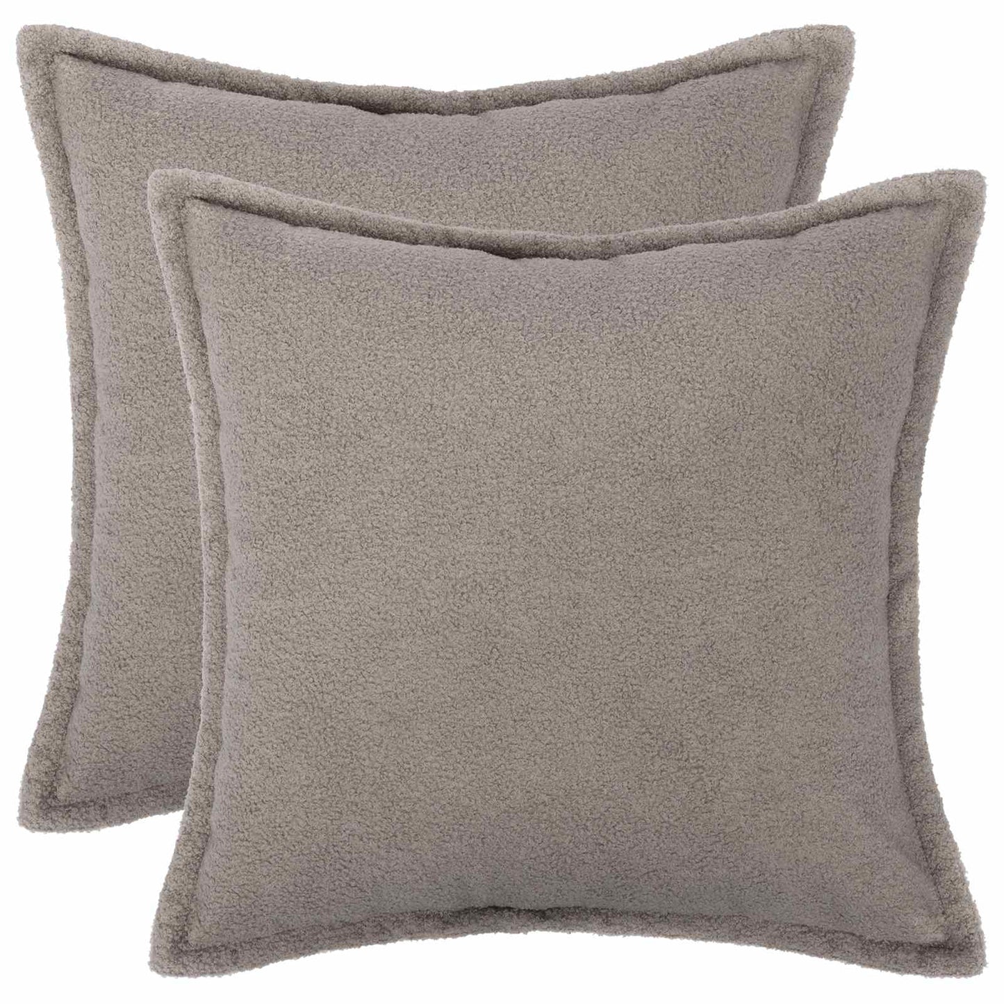 Pudebetræk 2 pcs HOUTEN Lysegrå 40 x 40 cm Bouclé