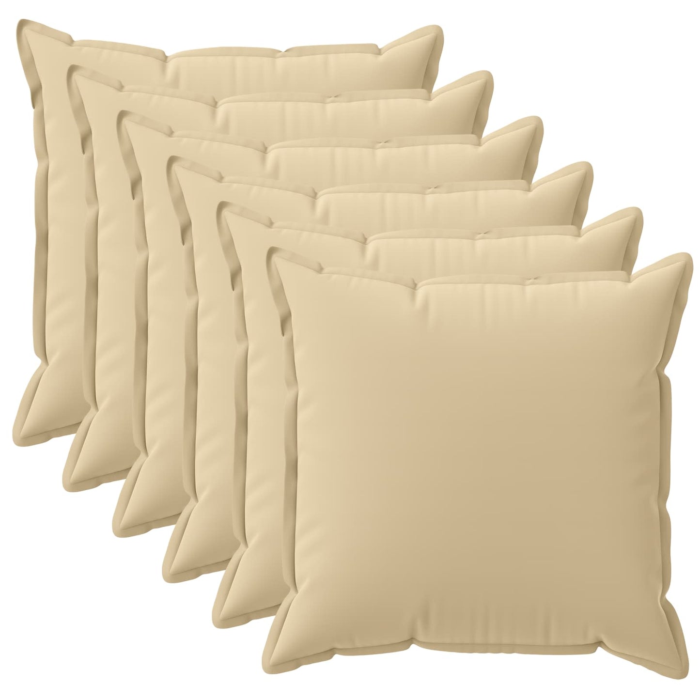 Pudebetræk 6 stk. HOUTEN Beige 40 x 40 cm Polyester