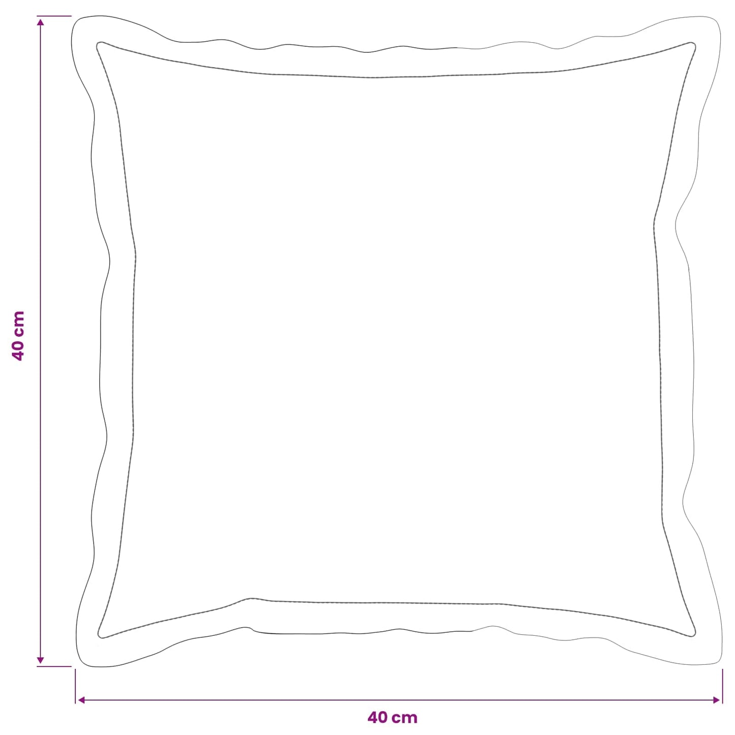 Pudebetræk 6 stk. HOUTEN Beige 40 x 40 cm Polyester
