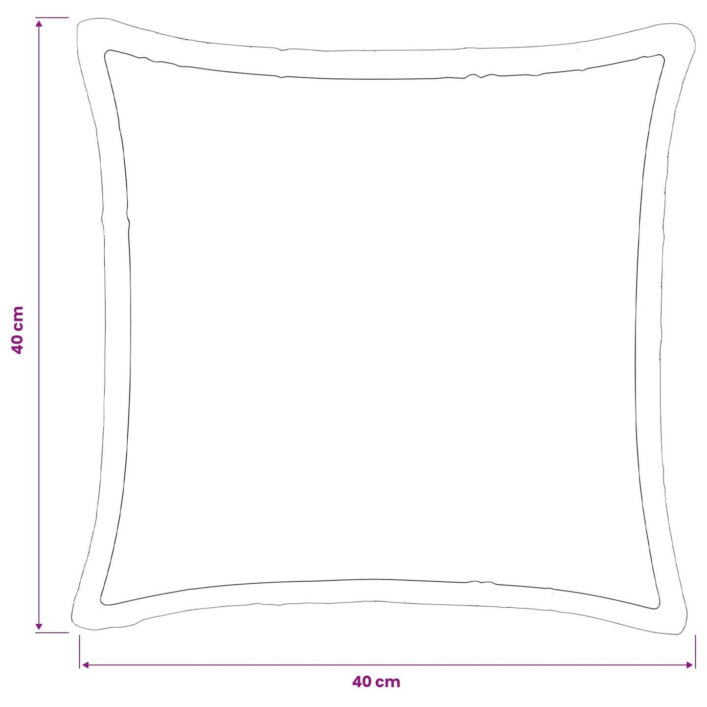 Pudebetræk 6 pcs HOUTEN Sort 40 x 40 cm Flannel