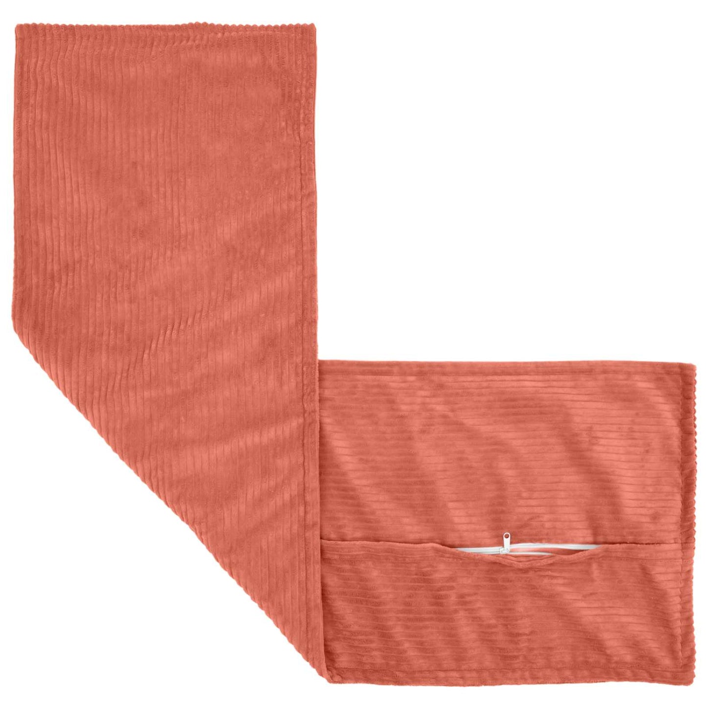 Pudebetræk 2 stk. HOUTEN Rød orange 40 x 145 cm cordfløjl