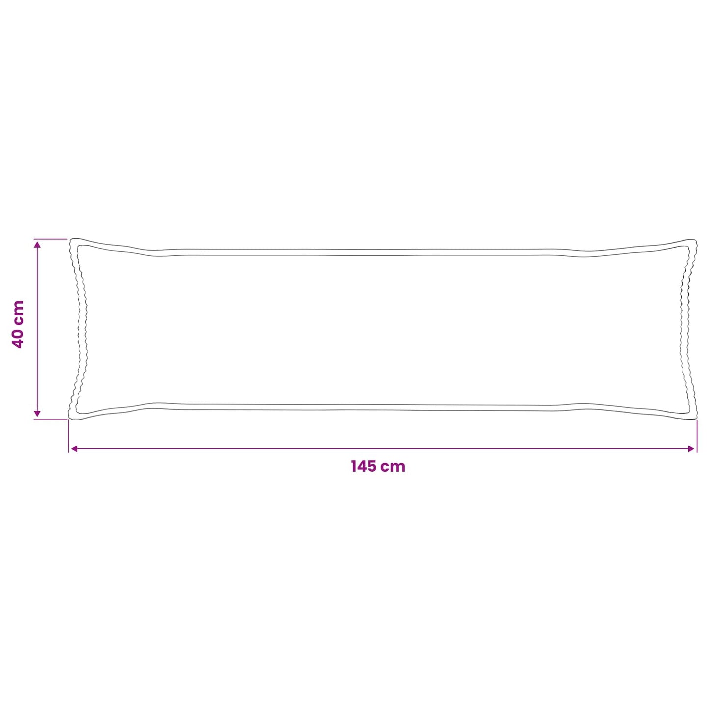 Pudebetræk HOUTEN Mørkeblå 40 x 145 cm cordfløjl
