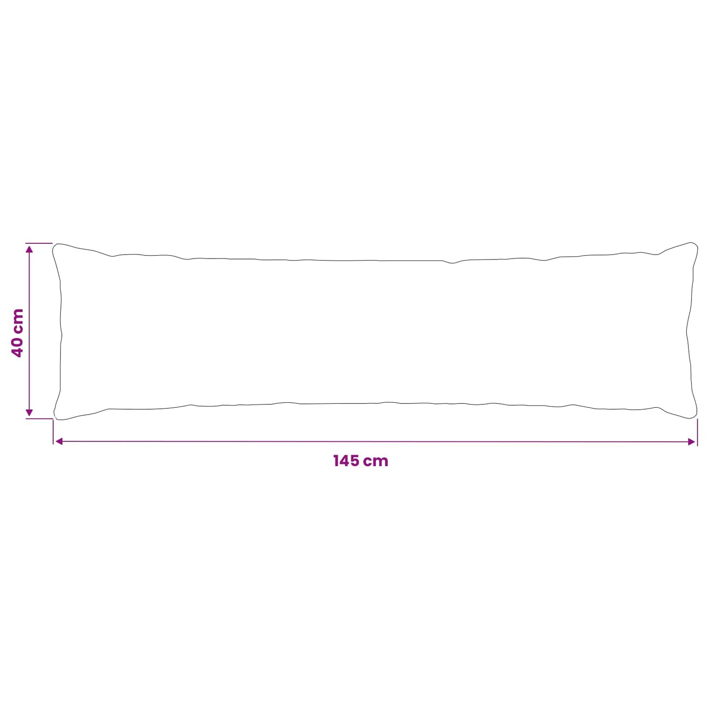 Pudebetræk 2 stk. HOUTEN Blå 40 x 145 cm Chenille Stof