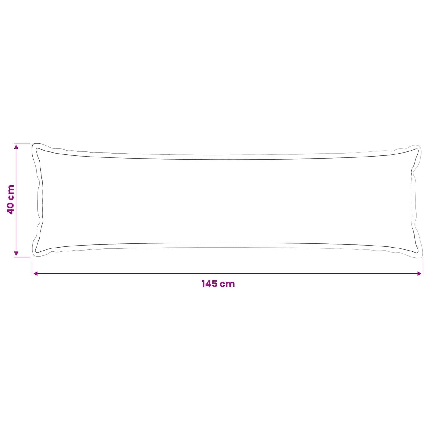 Pudebetræk HOUTEN Kongelig blå 40 x 145 cm Polyester