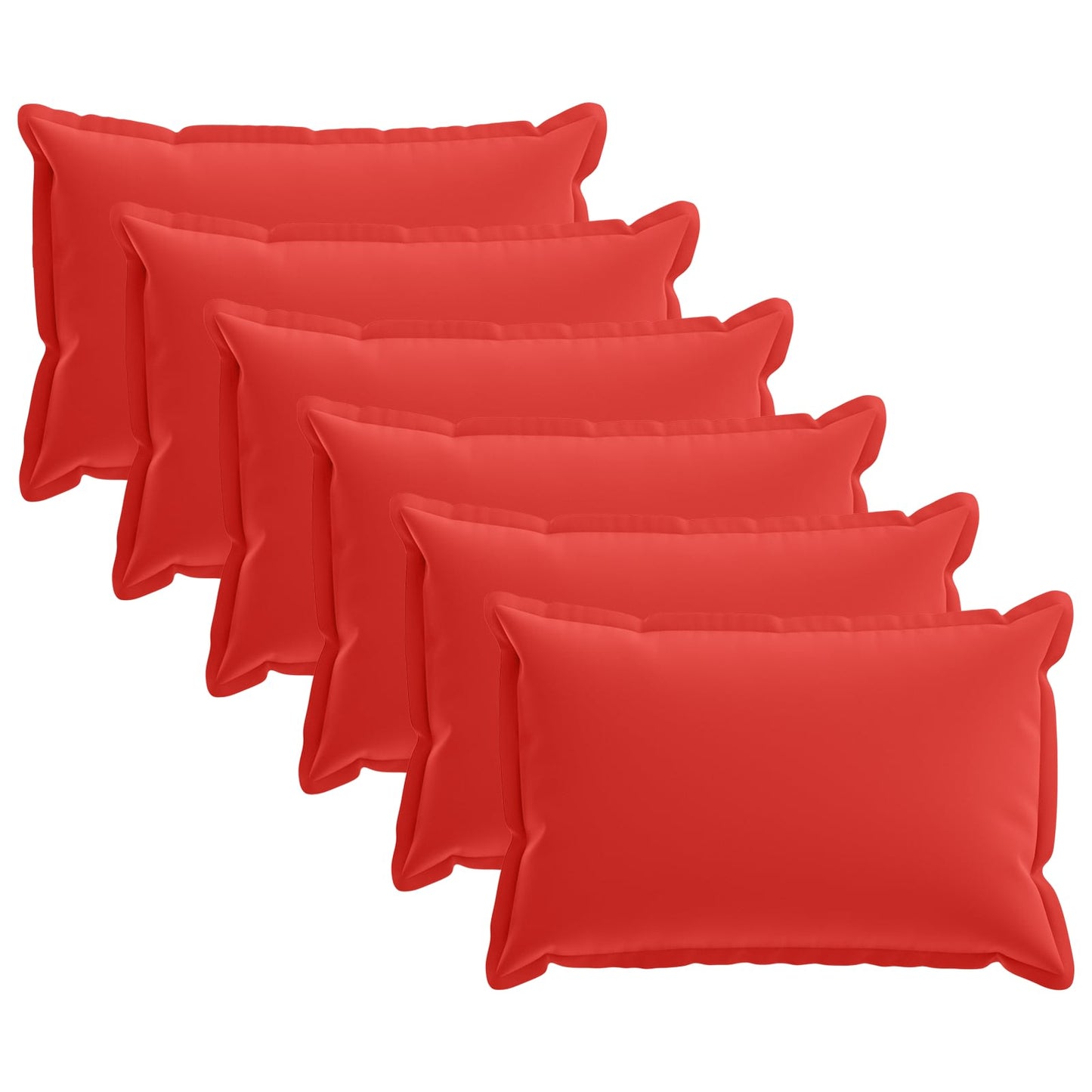 Pudebetræk 6 stk. HOUTEN Rød 40 x 60 cm Polyester