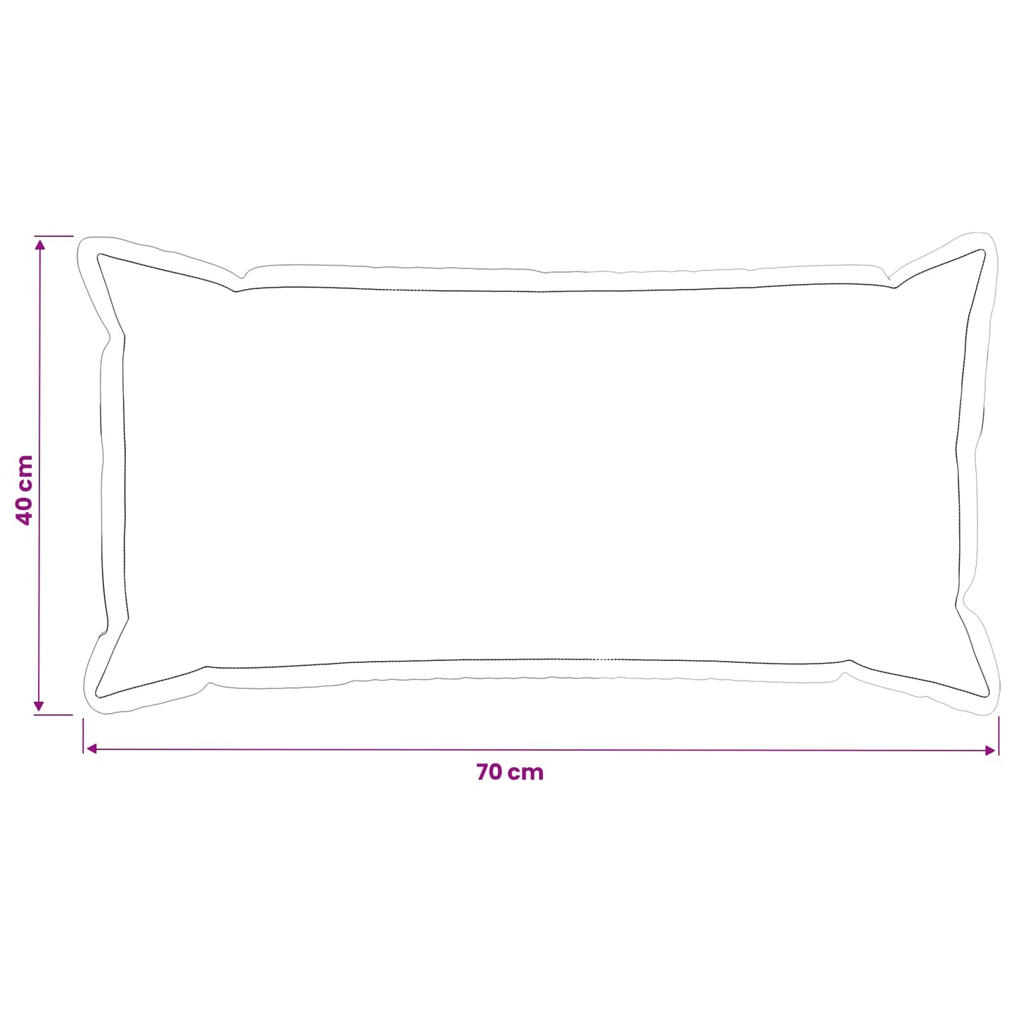 Pudebetræk 6 pcs HOUTEN Blå 40 x 70 cm Fløjl