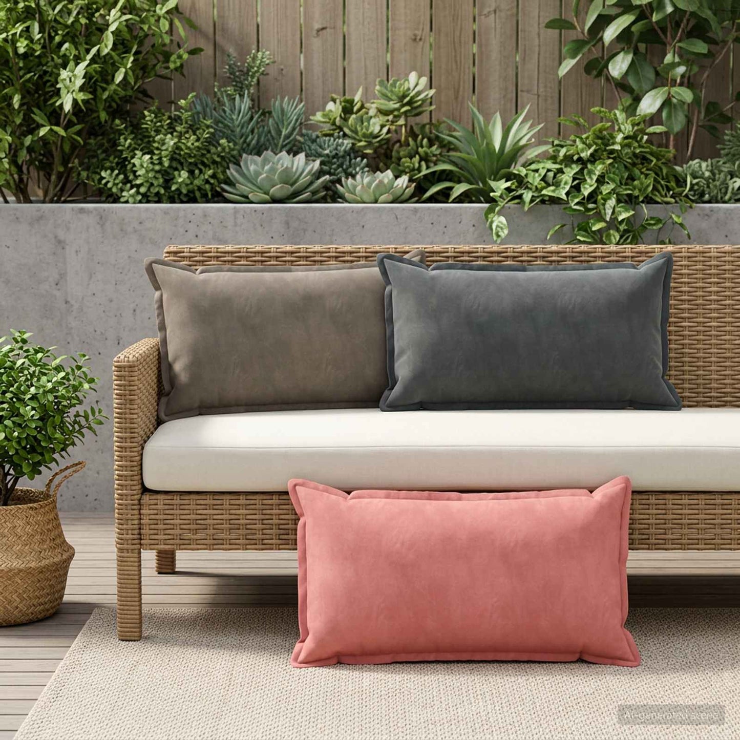 Pudebetræk 2 pcs HOUTEN Lyserød 40 x 70 cm Fløjl
