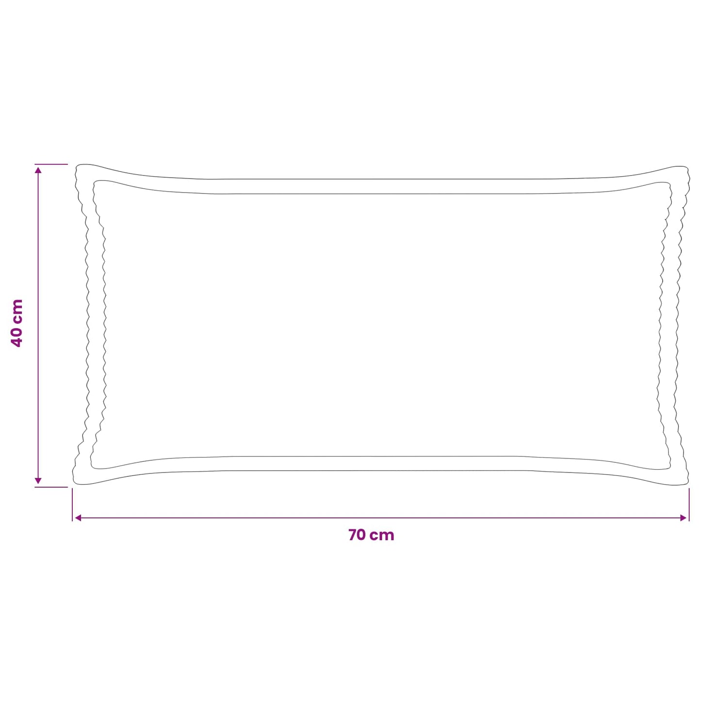 Pudebetræk 2 stk. HOUTEN Cremefarvet 40 x 70 cm cordfløjl