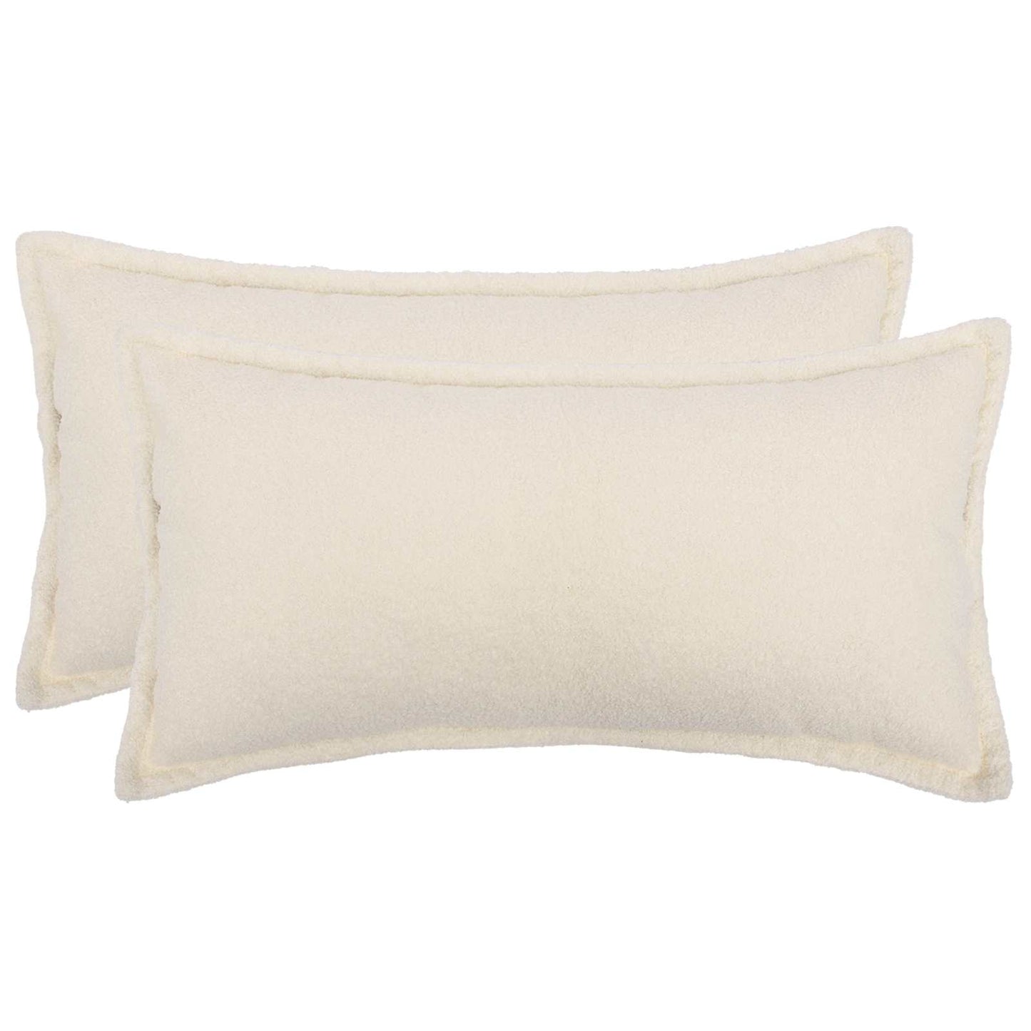 Pudebetræk 2 pcs HOUTEN Cremefarvet 40 x 70 cm Bouclé
