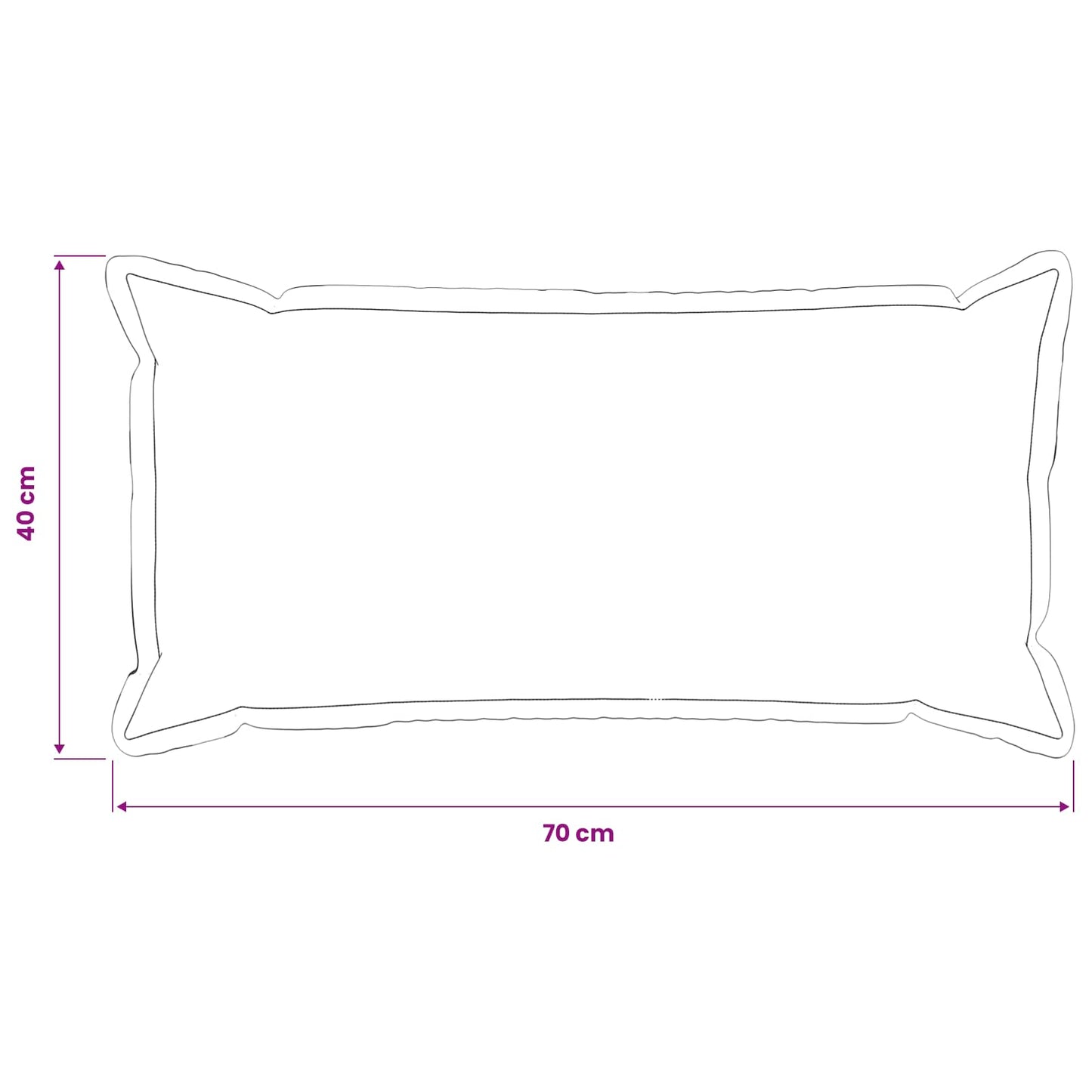 Pudebetræk 6 pcs HOUTEN Cremefarvet 40 x 70 cm Bouclé