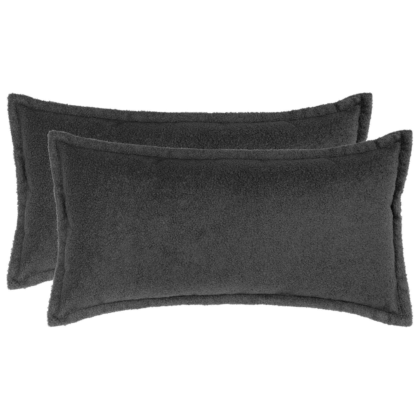 Pudebetræk 2 pcs HOUTEN Mørkegrå 40 x 70 cm Bouclé