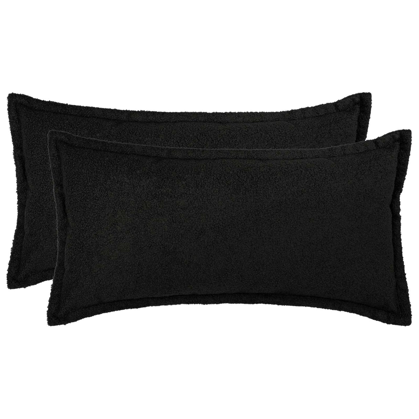 Pudebetræk 2 pcs HOUTEN Sort 40 x 70 cm Bouclé