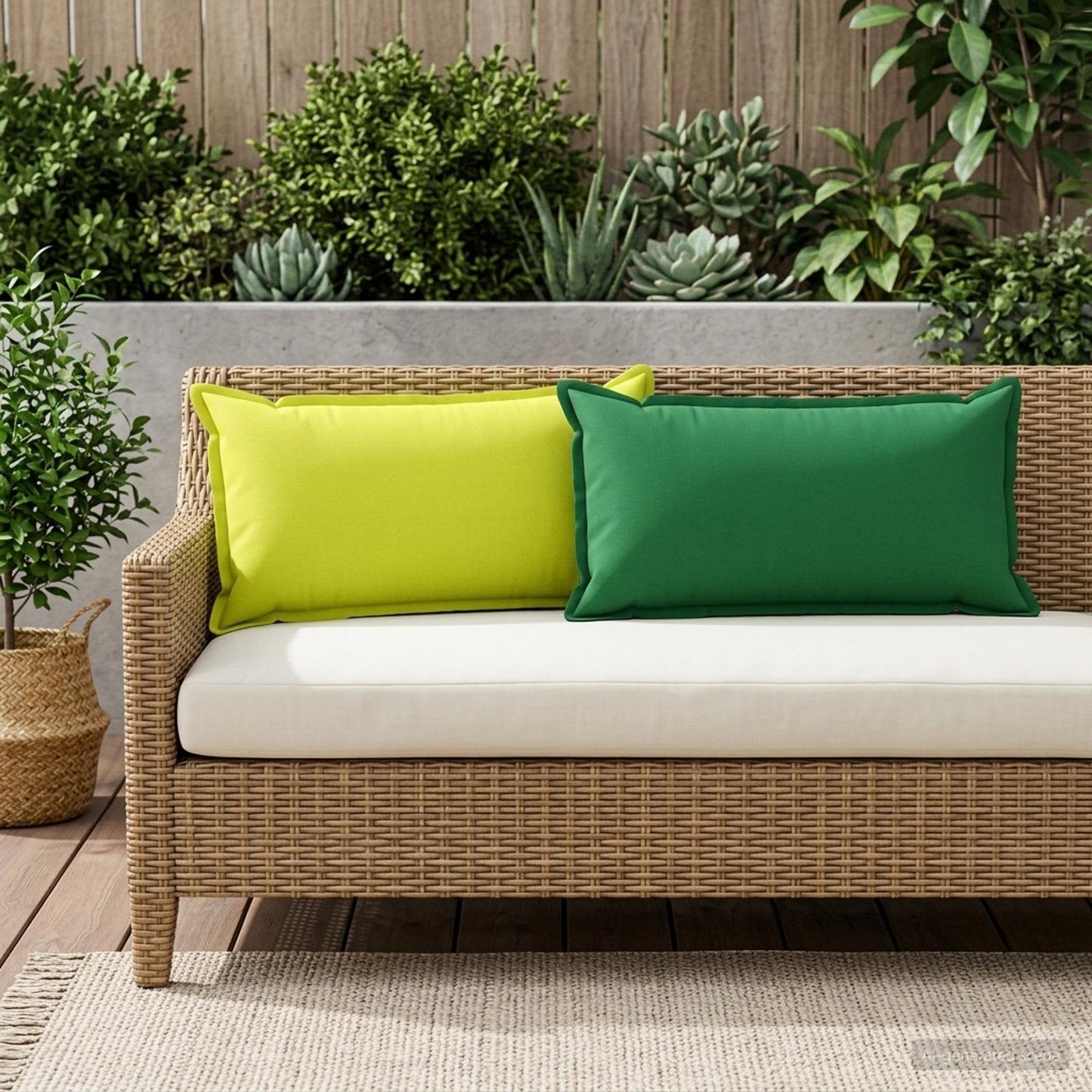 Pudebetræk 12 stk. HOUTEN Grøn 40 x 80 cm Polyester