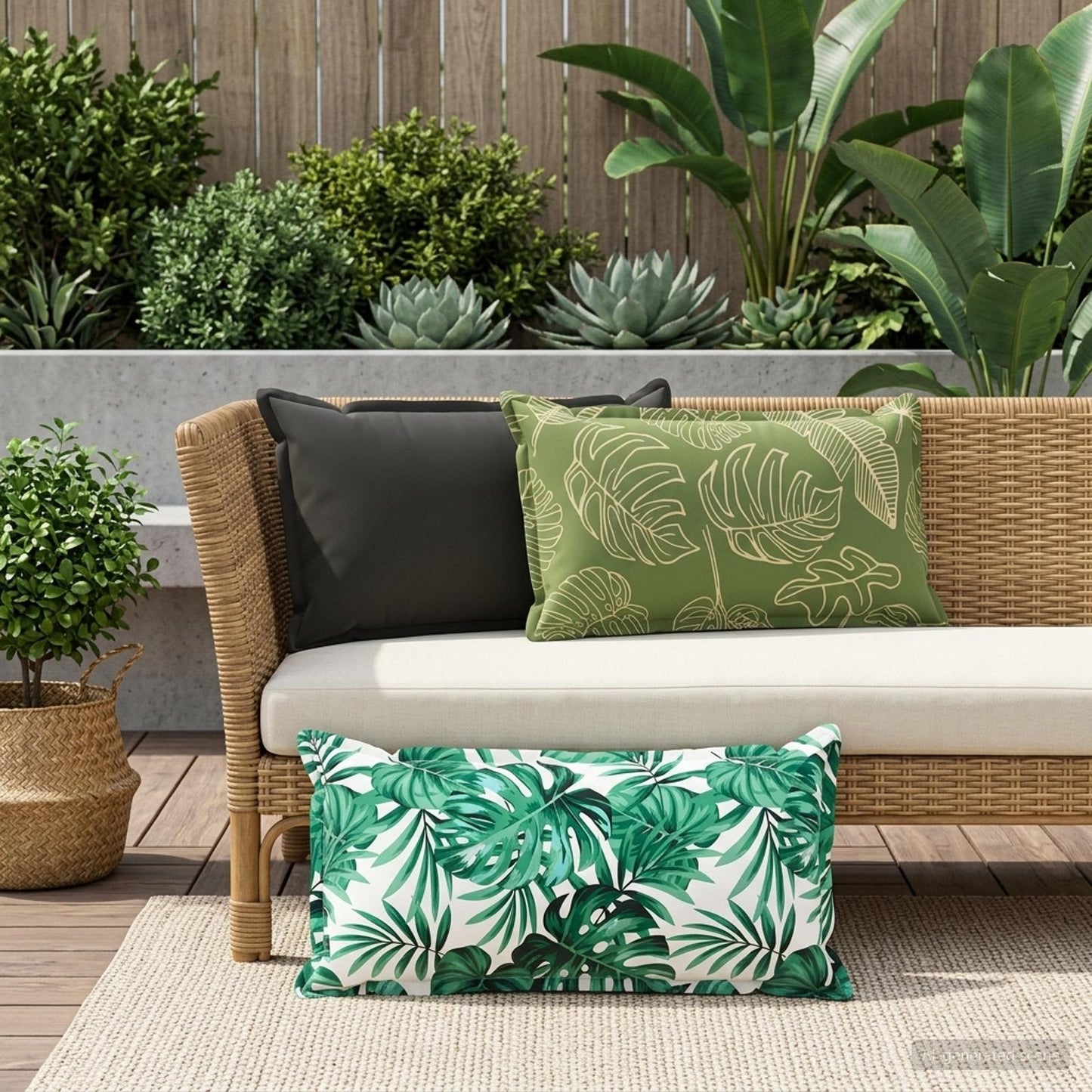 Pudebetræk 6 stk. HOUTEN Flerfarvet 40 x 80 cm Polyester