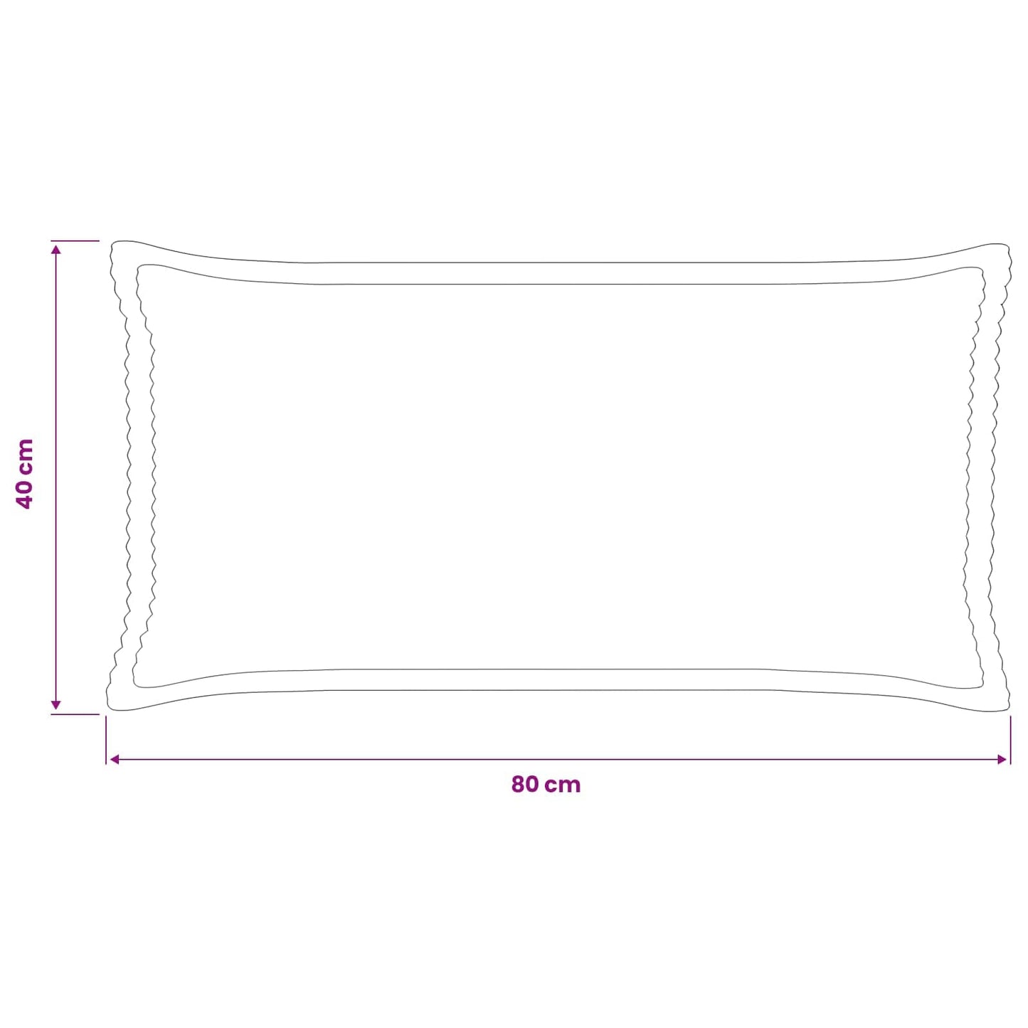 Pudebetræk 2 stk. HOUTEN Cremefarvet 40 x 80 cm cordfløjl