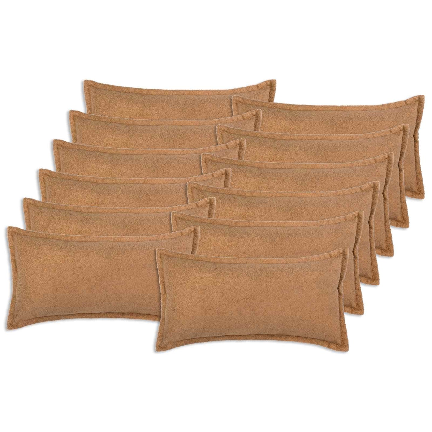 Pudebetræk 12 pcs HOUTEN Beige 40 x 80 cm Bouclé