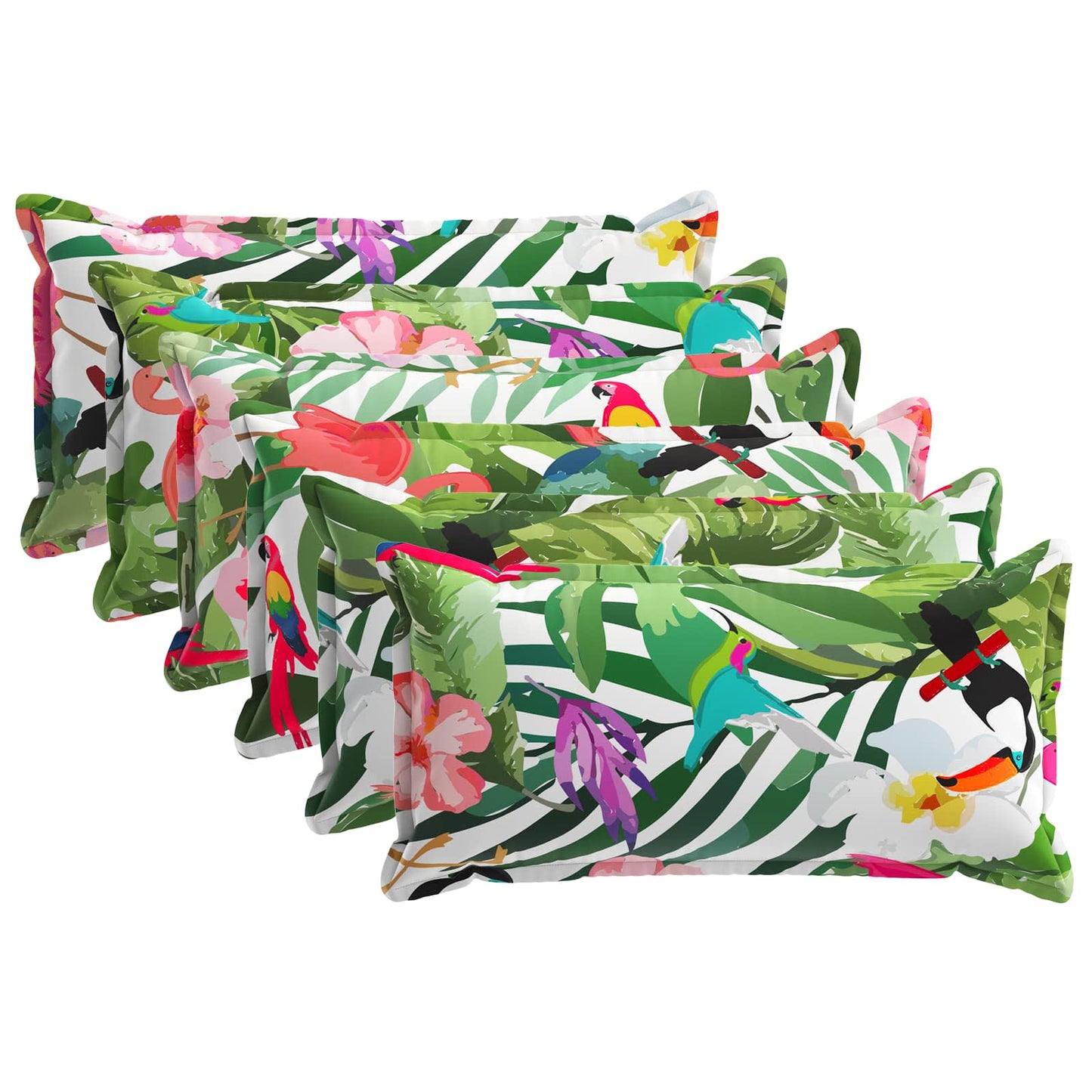 Pudebetræk 6 stk. HOUTEN Flerfarvet 40 x 80 cm Polyester