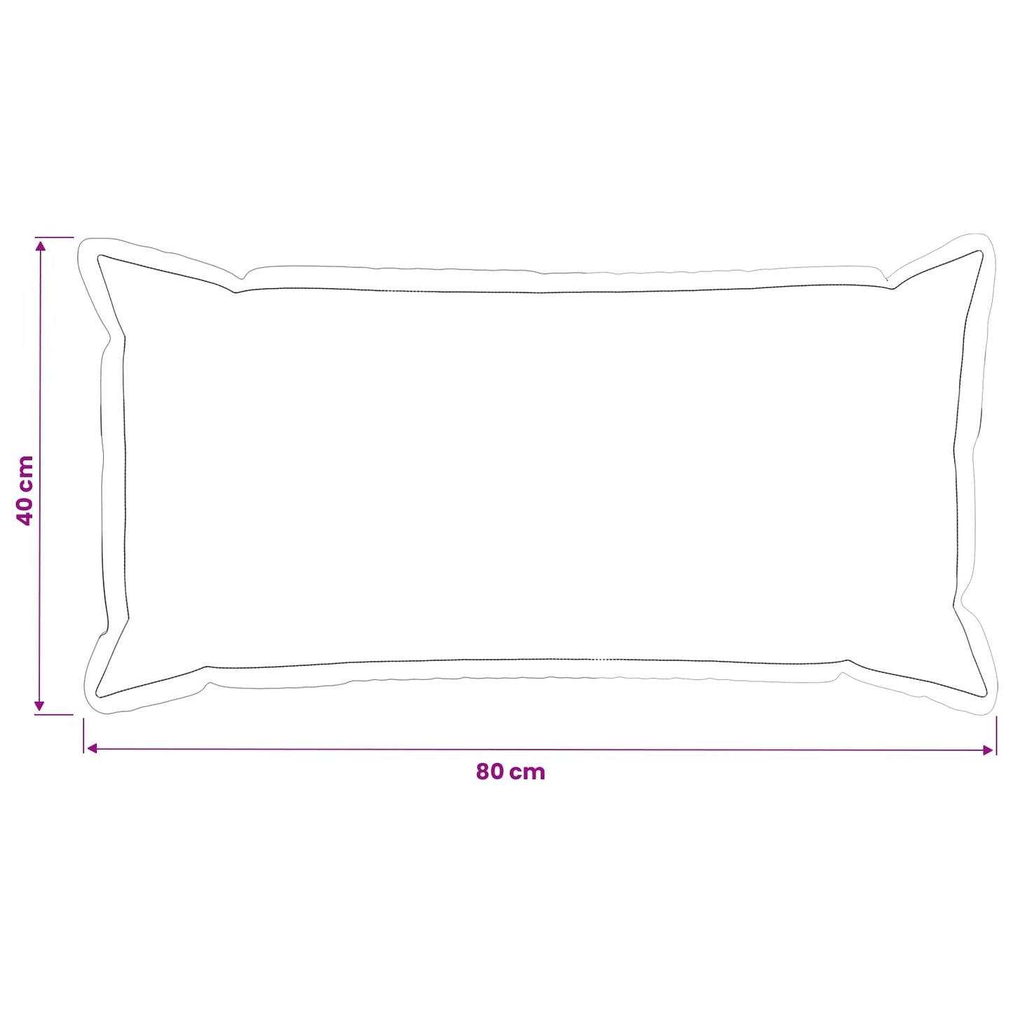 Pudebetræk 6 stk. HOUTEN Flerfarvet 40 x 80 cm Polyester