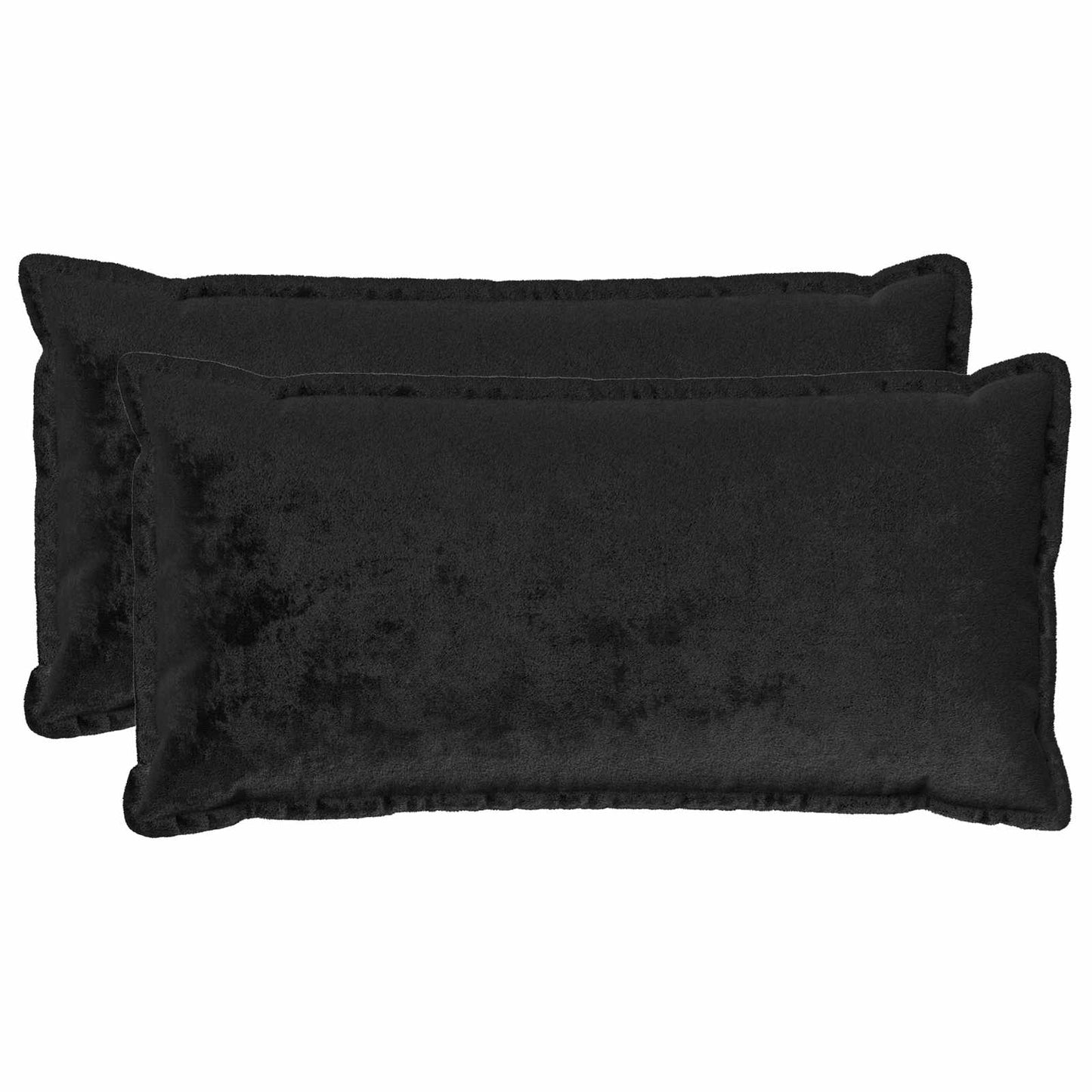 Pudebetræk 2 pcs HOUTEN Sort 40 x 80 cm Flannel