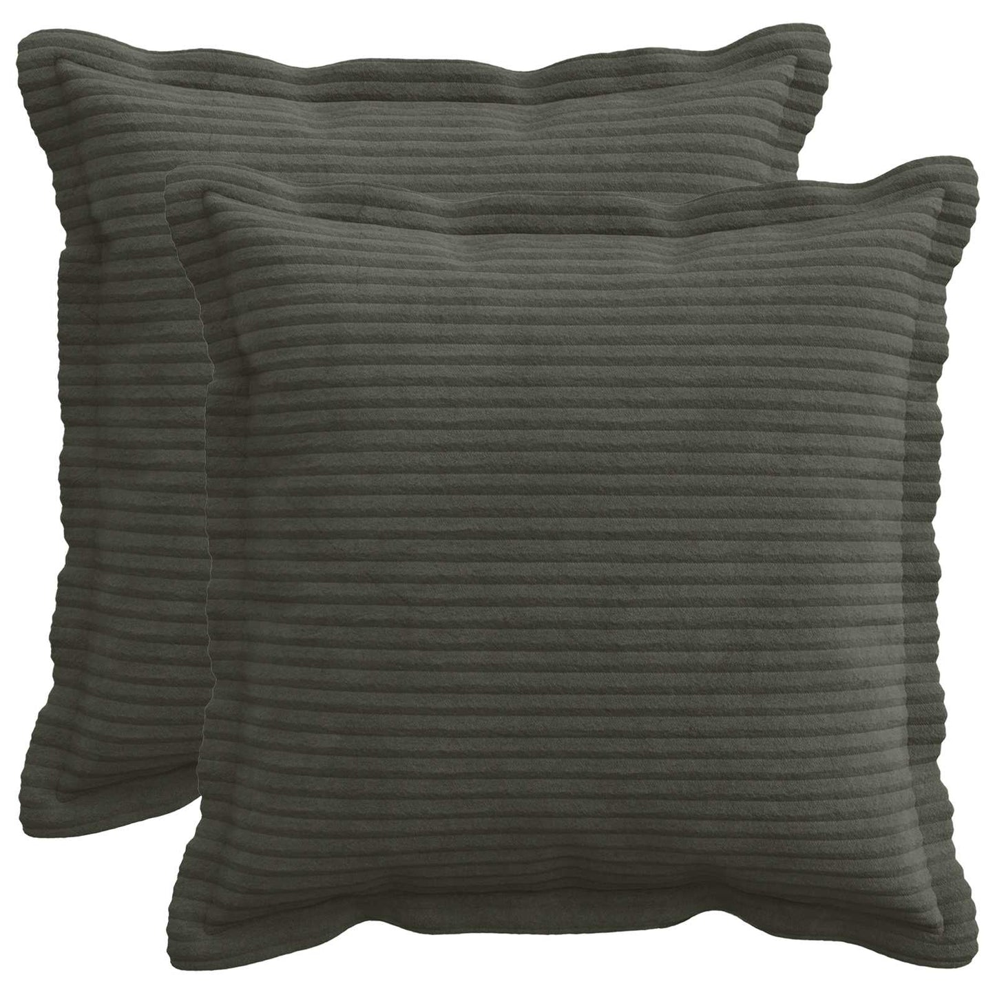 Pudebetræk 2 stk. HOUTEN Antracit 45 x 45 cm cordfløjl