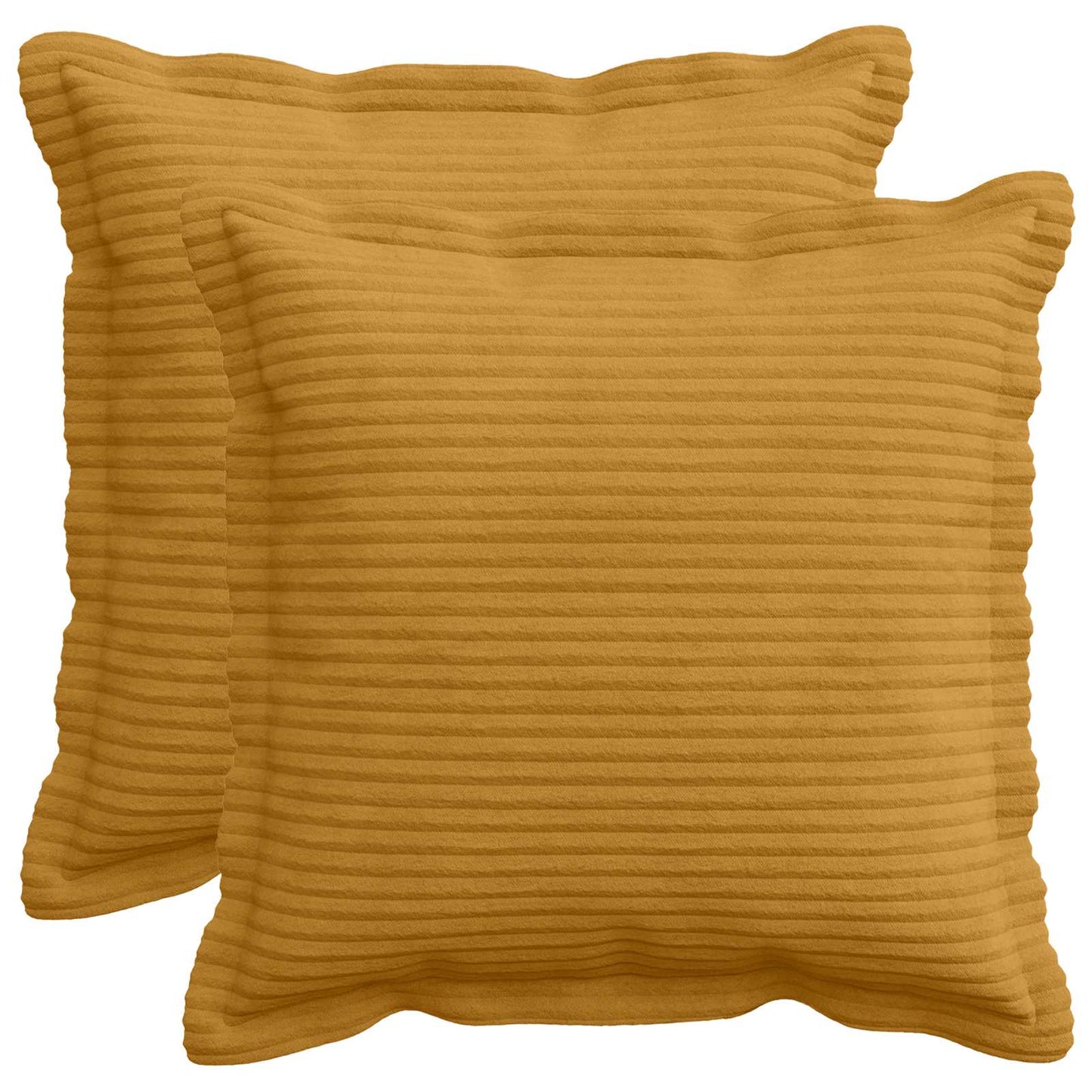 Pudebetræk 2 stk. HOUTEN Gul 45 x 45 cm cordfløjl