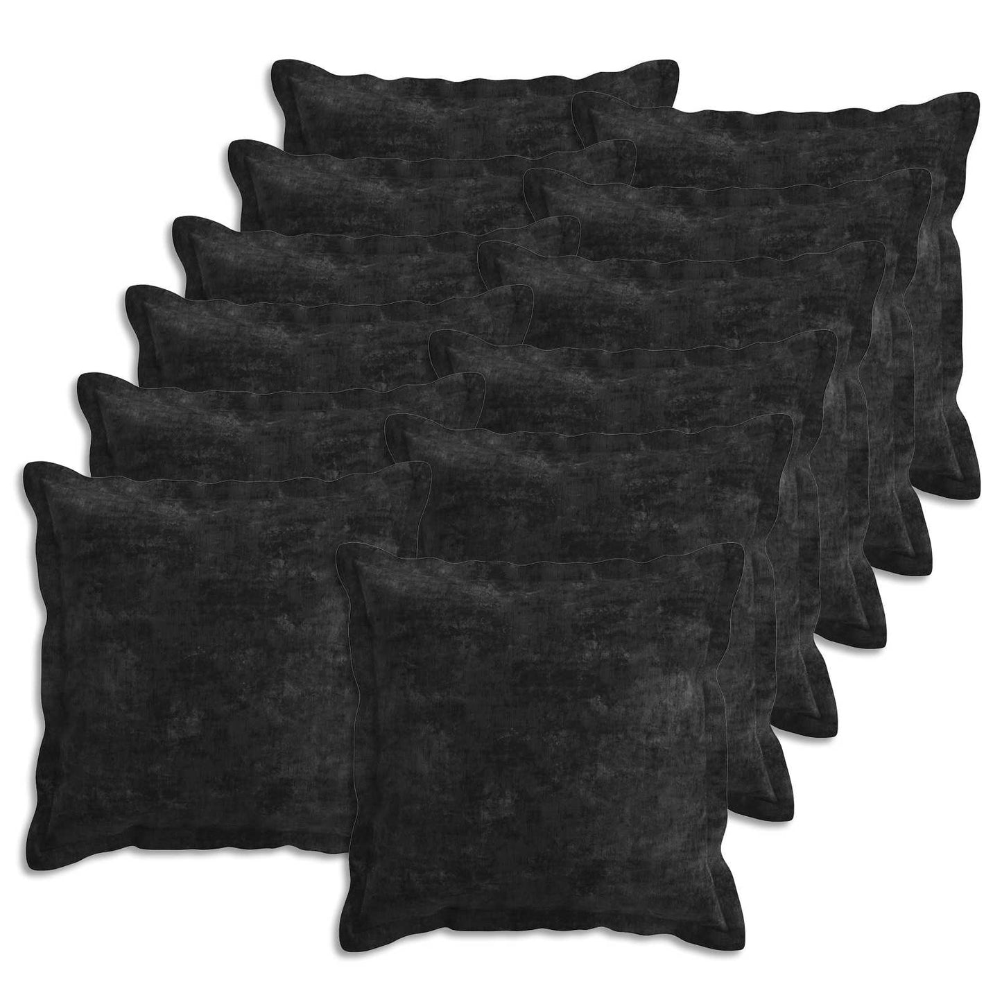 Pudebetræk 12 stk. HOUTEN Antracit 45 x 45 cm Chenille Stof