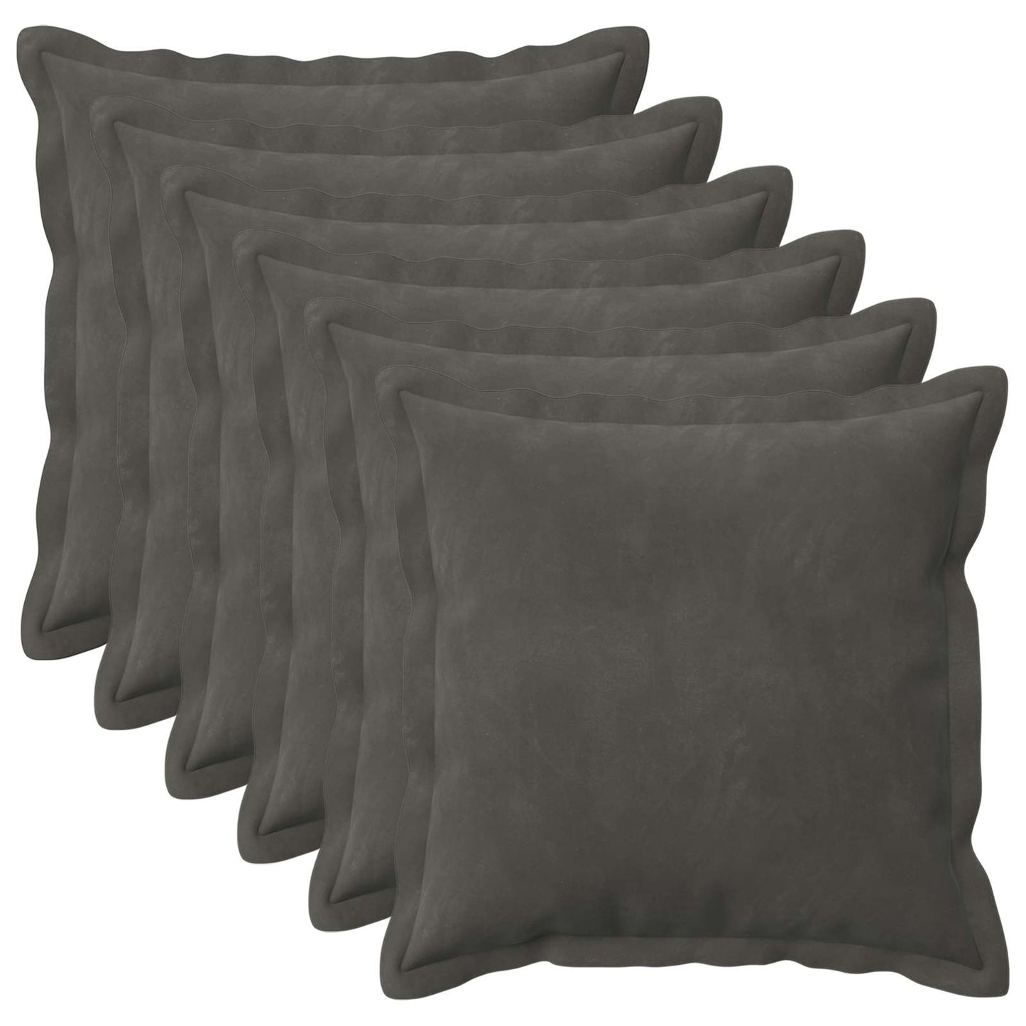 Pudebetræk 6 pcs HOUTEN Mørkegrå 50 x 50 cm Fløjl