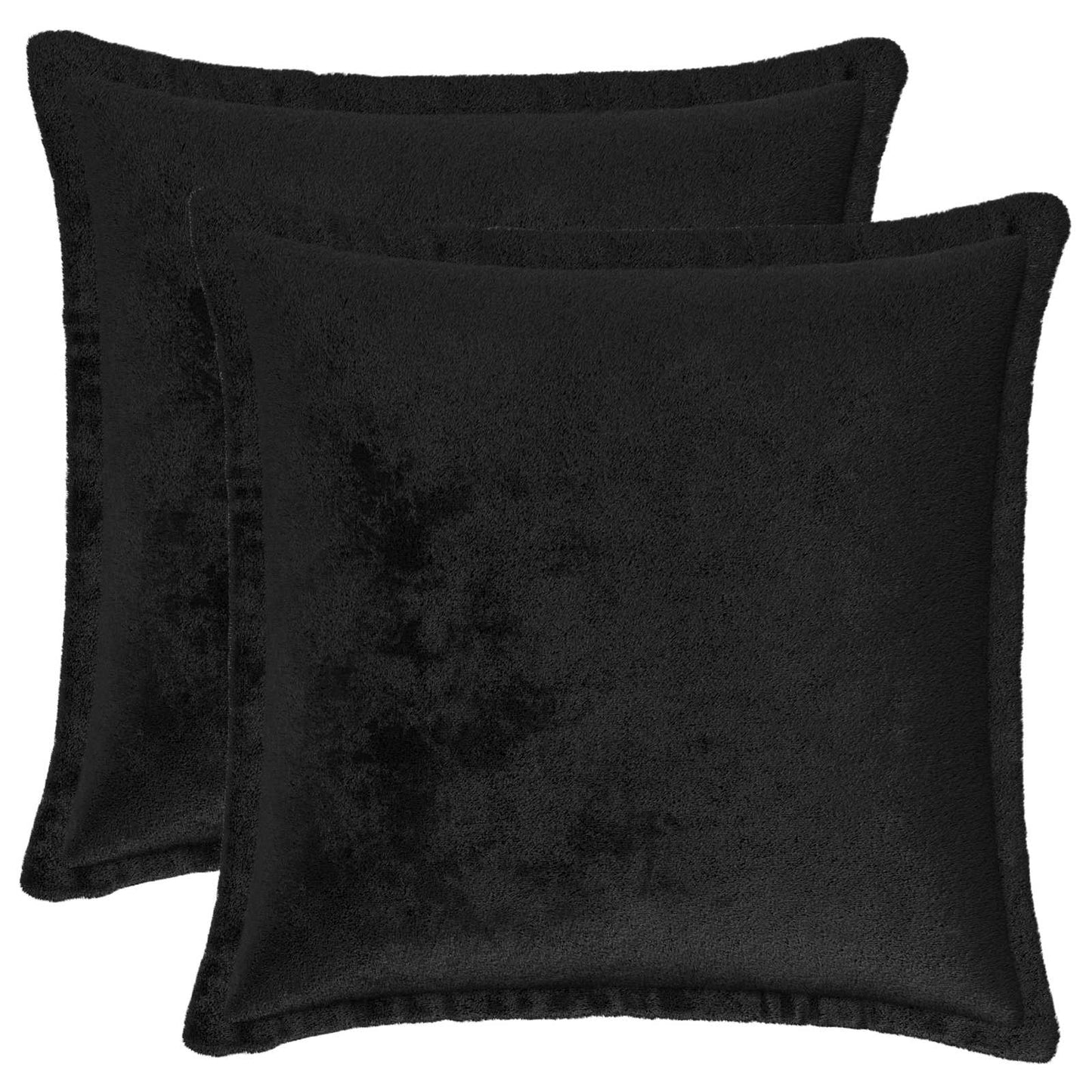 Pudebetræk 2 stk. HOUTEN Sort 50 x 50 cm Flannel