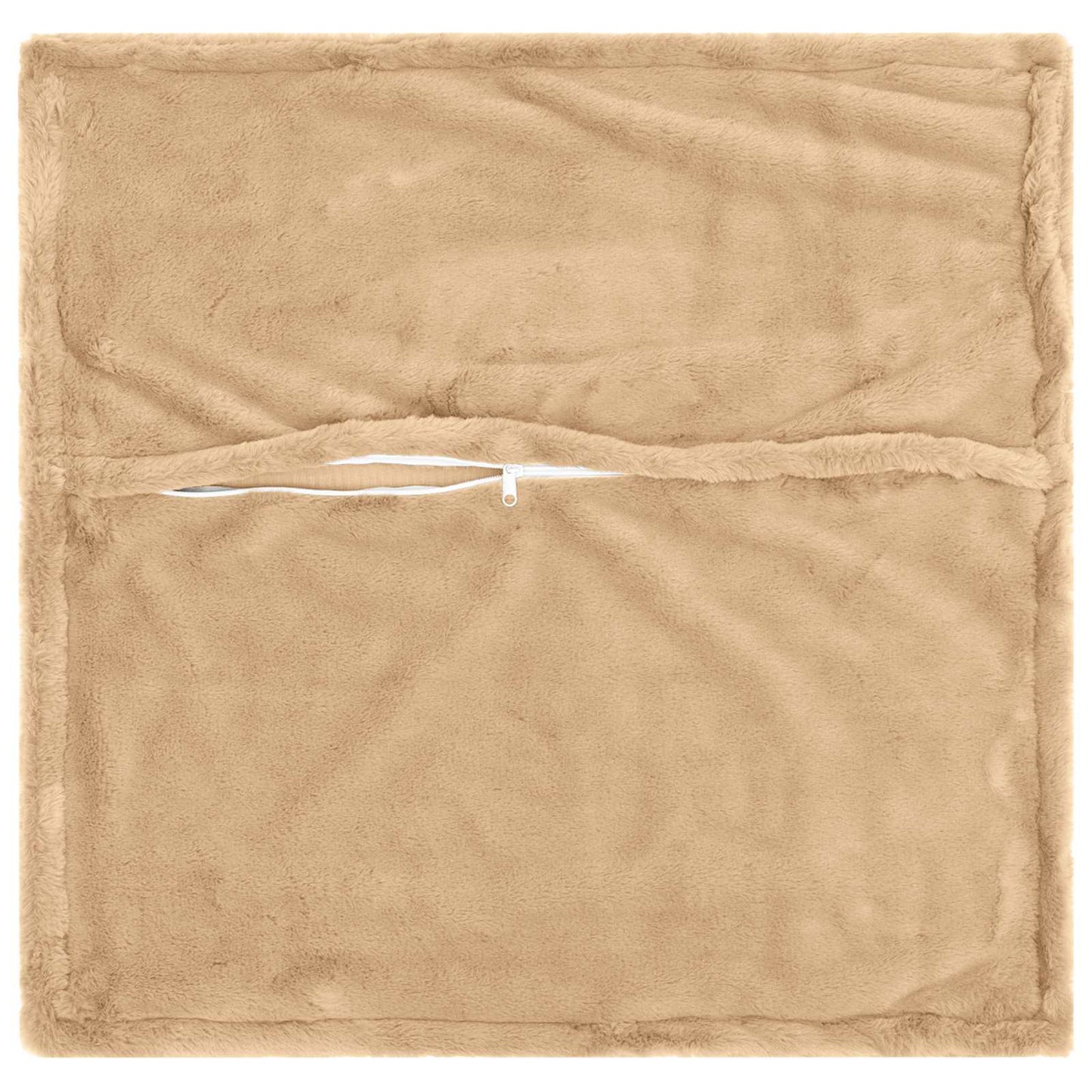 Pudebetræk 2 stk. HOUTEN Cremefarvet 50 x 50 cm Faux Kanin Pels
