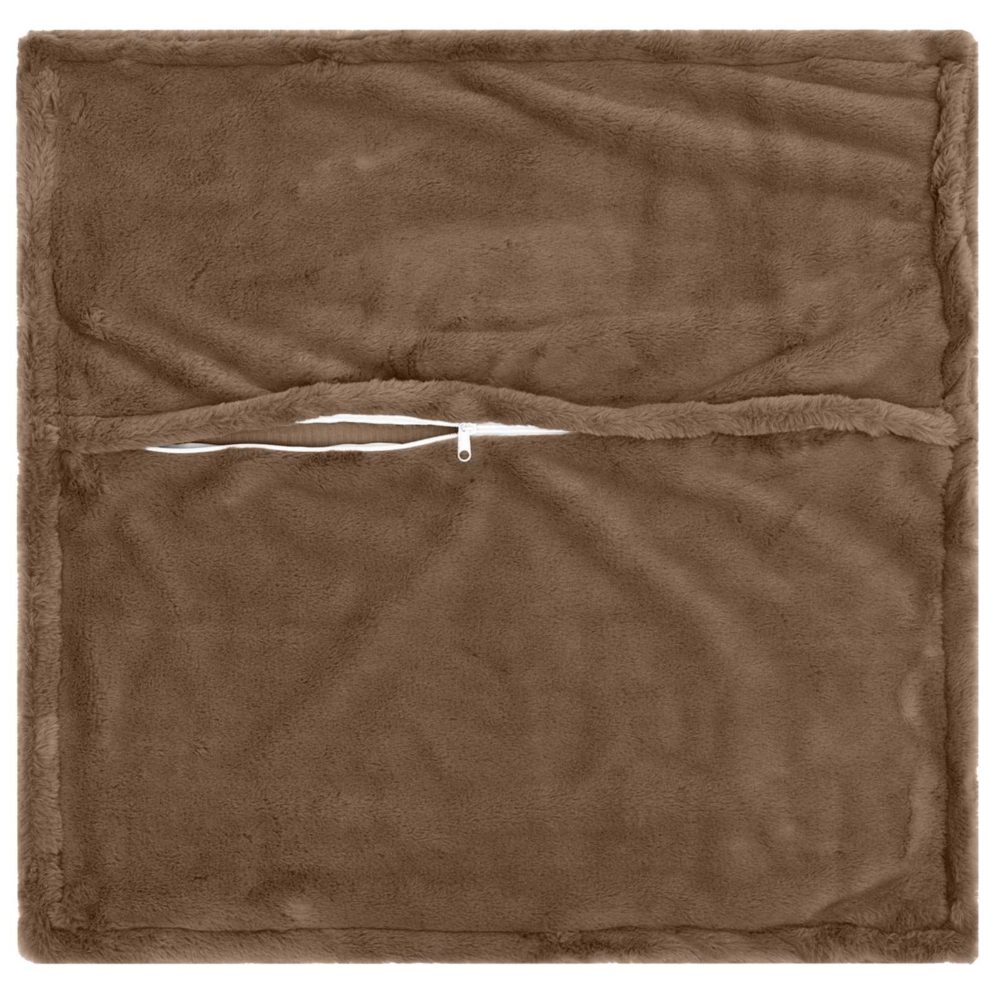 Pudebetræk 12 stk. HOUTEN Lys Brun 50 x 50 cm Faux Kanin Pels