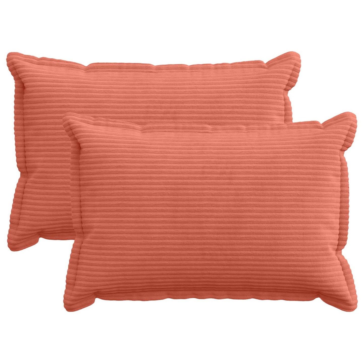 Pudebetræk 2 stk. HOUTEN Rød orange 50 x 70 cm cordfløjl