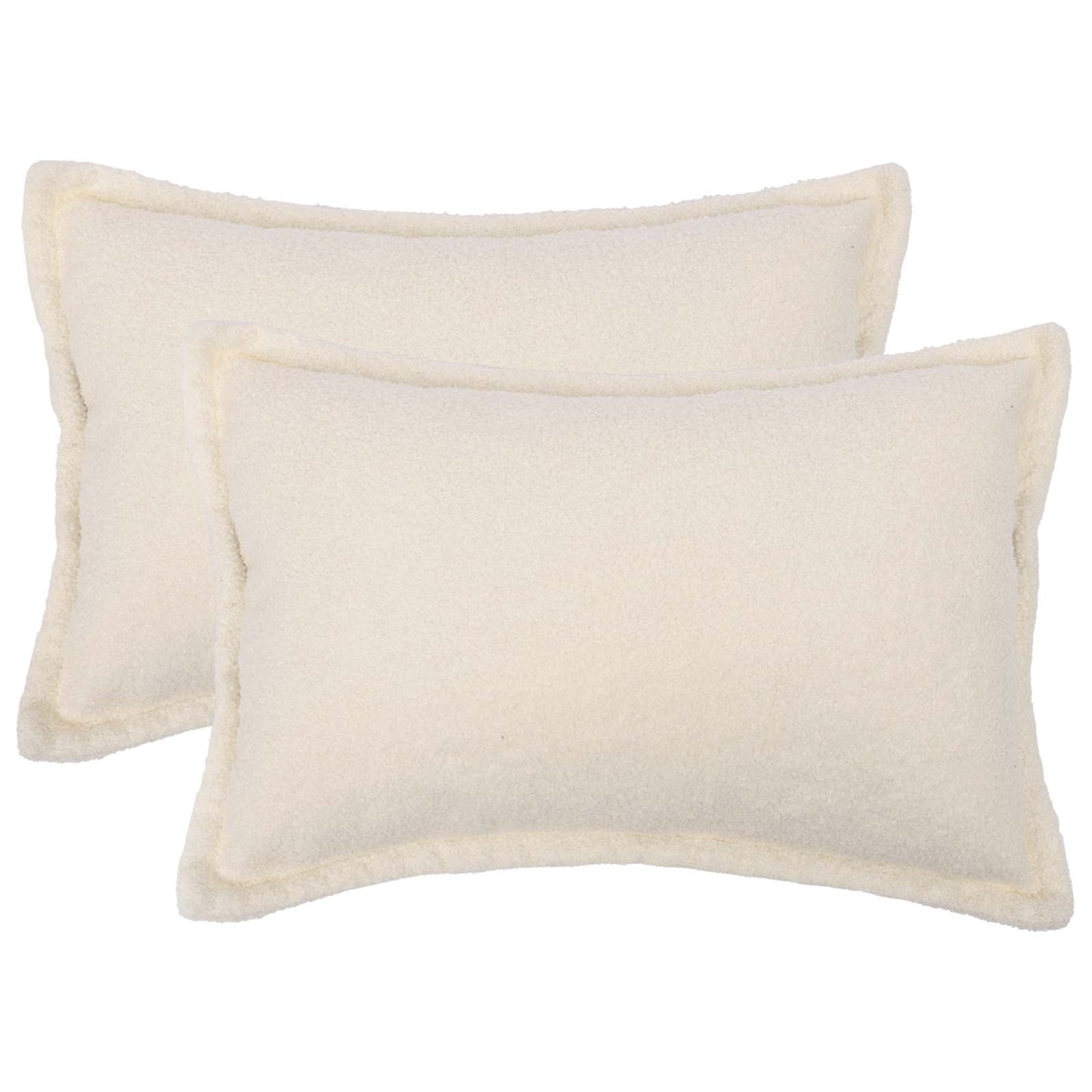 Pudebetræk 2 pcs HOUTEN Cremefarvet 50 x 70 cm Bouclé