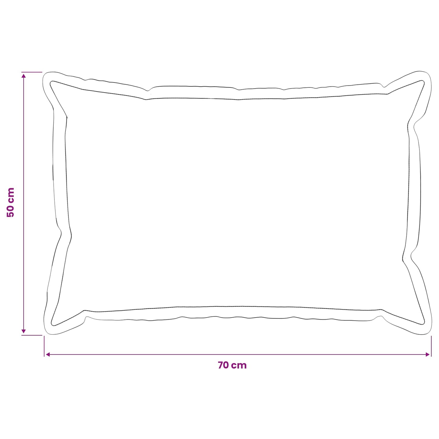Pudebetræk 2 pcs HOUTEN Cremefarvet 50 x 70 cm Bouclé