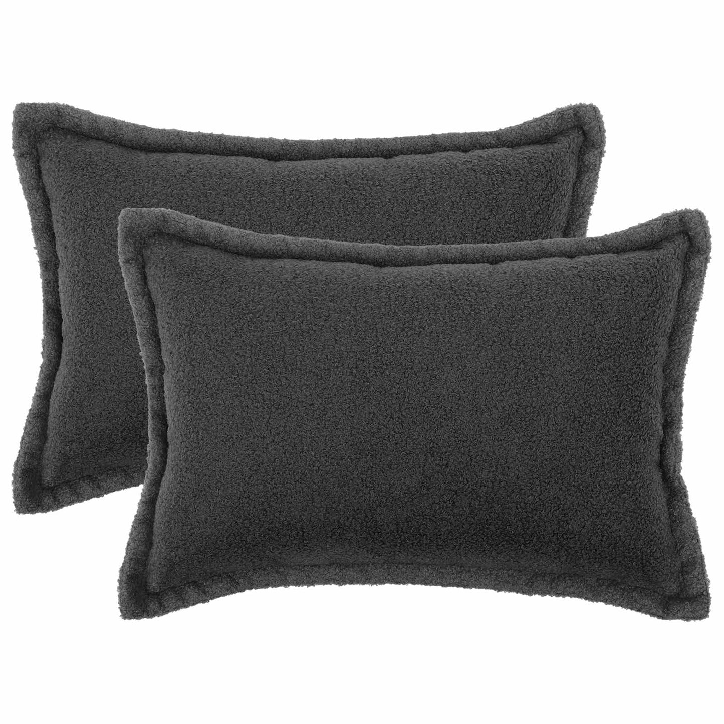Pudebetræk 2 pcs HOUTEN Mørkegrå 50 x 70 cm Bouclé
