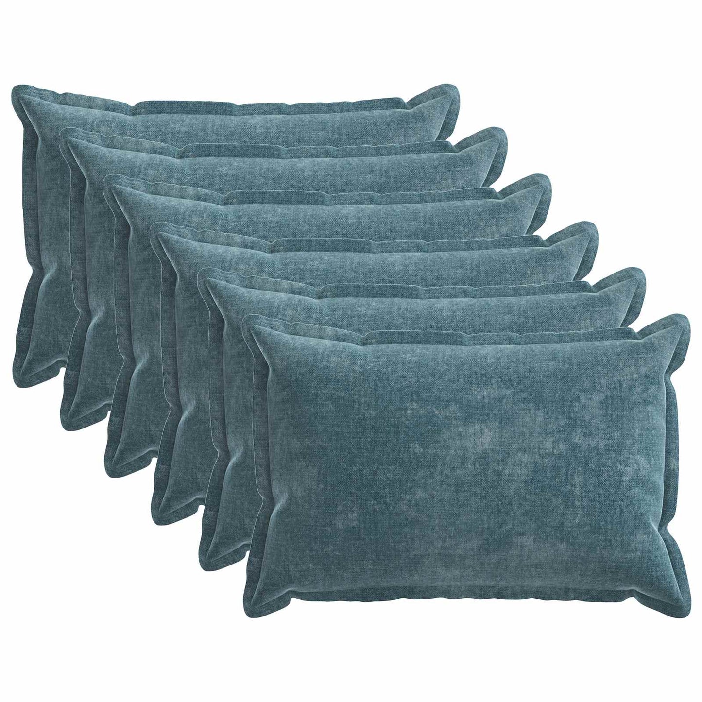 Pudebetræk 6 stk. HOUTEN Blå 50 x 70 cm Chenille Stof
